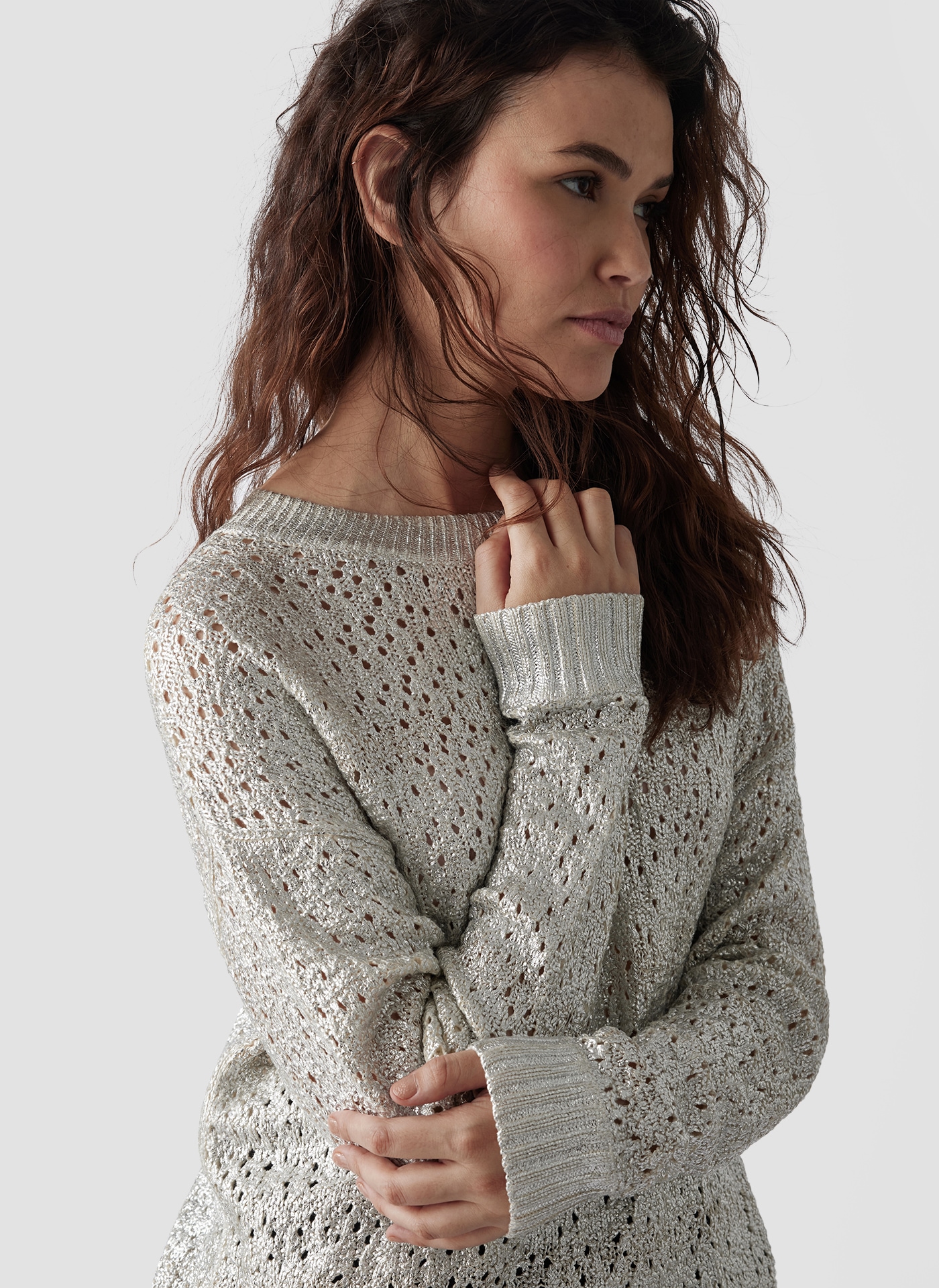 LeComte Strickpullover »LeComte Glitzernder Pullover mit metallischem Finish«