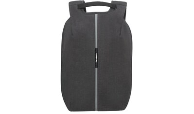 Laptoprucksack »Securipak, black steel«, Reflektoren