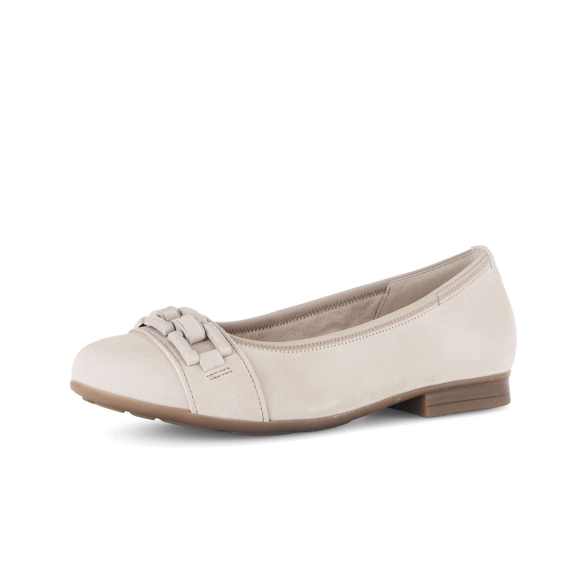 Ballerina GABOR "Eleganter Ballerina", Damen, Gr. 37, beige, Schuhe Ballerina