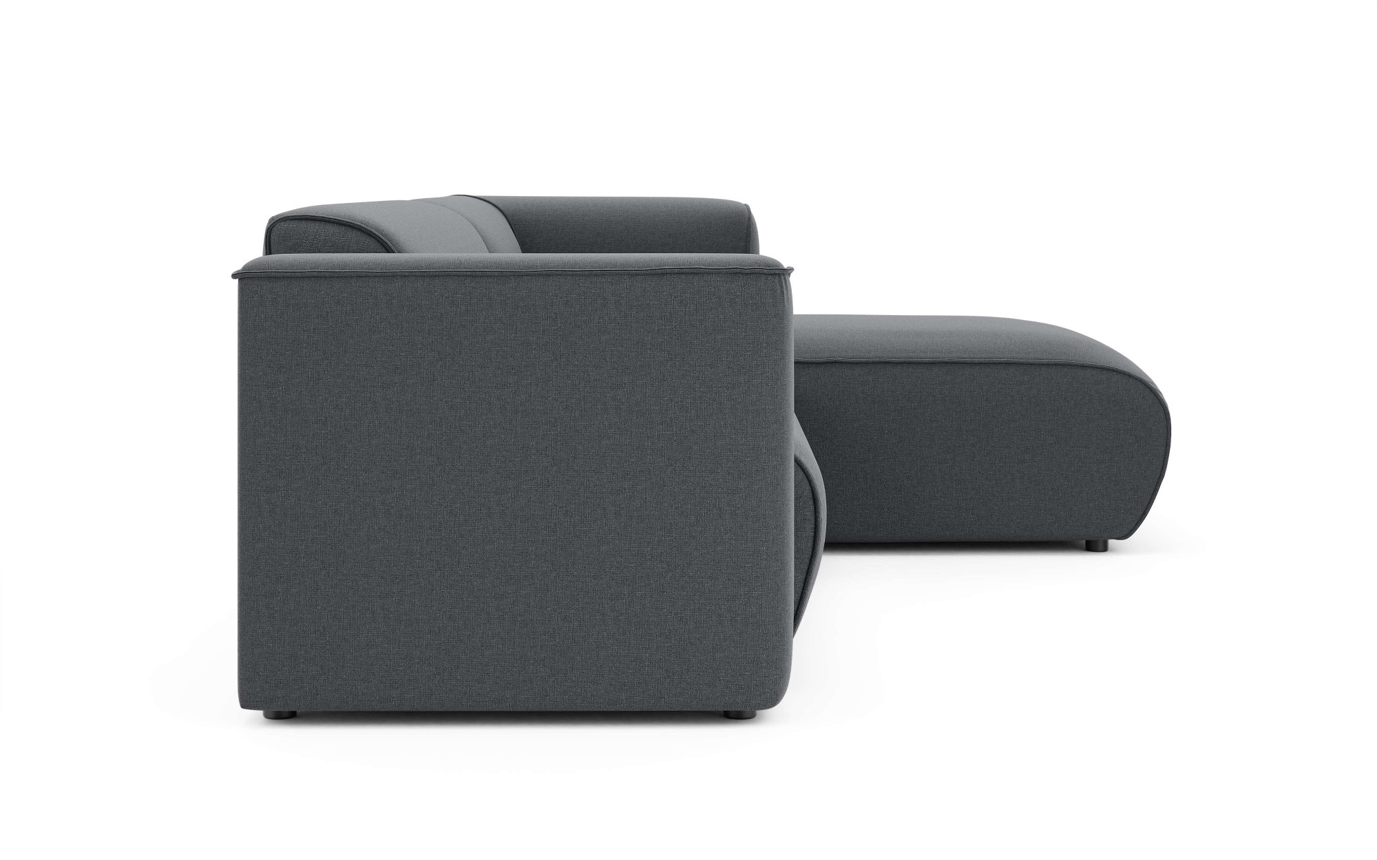 INOSIGN Ecksofa »MERID L-Form (257 cm), zeitlos & stilvolles Design,«, Aufwendig gepolstert, in Cord, Chenille und Struktur