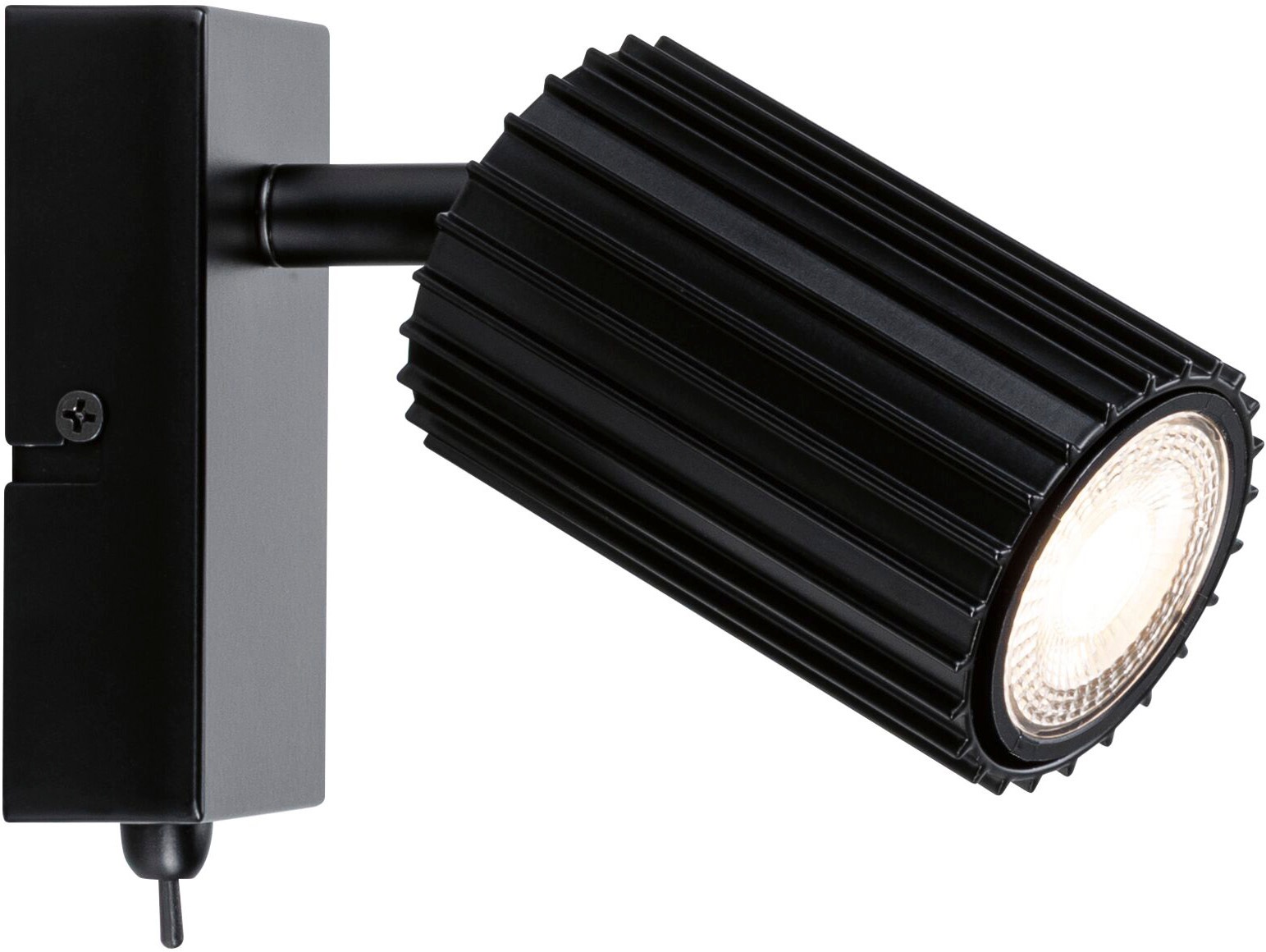 PAULMANN Wandleuchte "Spot Lirena max 1x10W GU10 Schwarz 230V Metall", 1, H: 12,5cm, 1 Stk.schwarz matt, Kinderzimmer, Leuchten, Dimmbar
