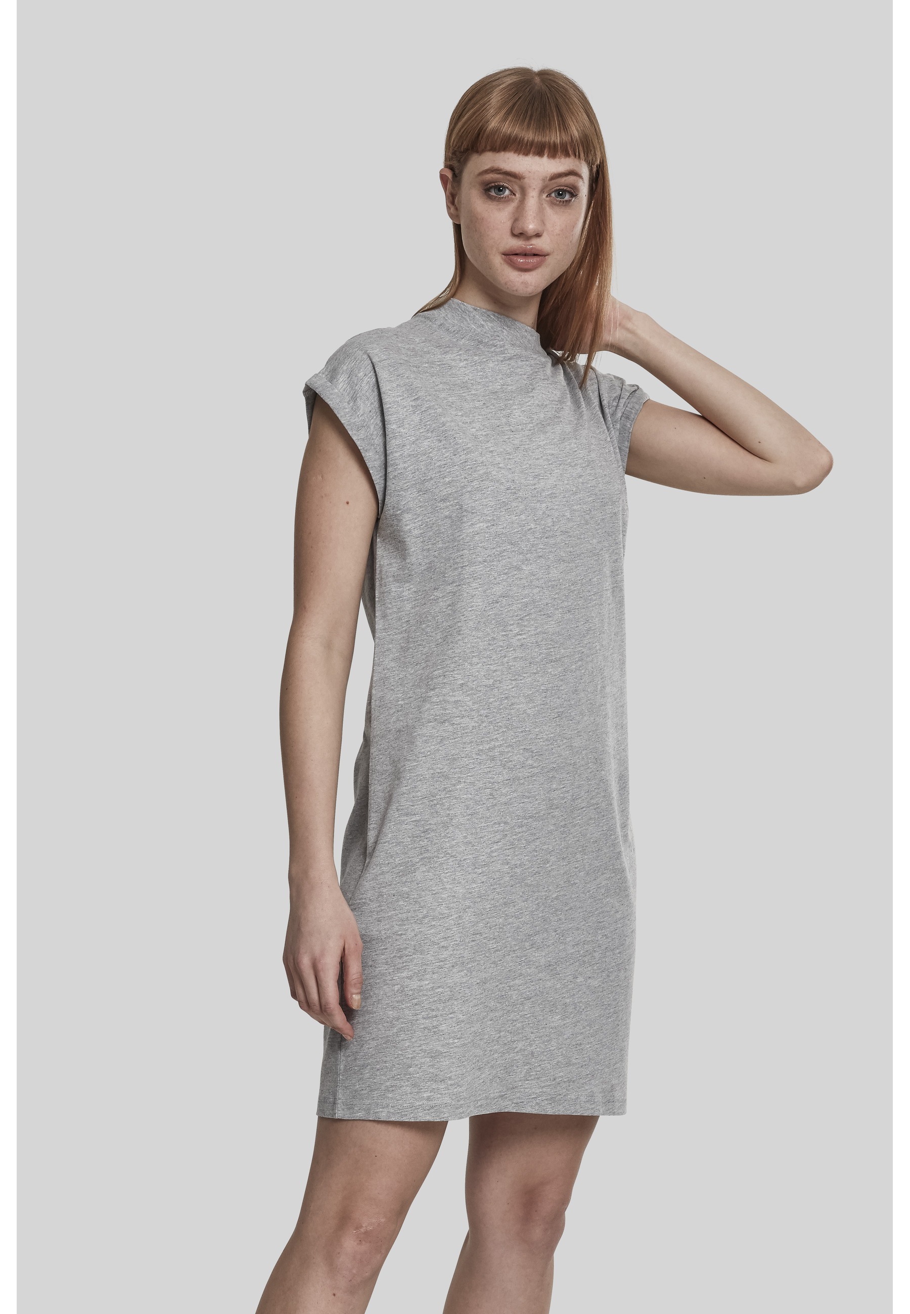 URBAN CLASSICS Shirtkleid »Urban Classics Damen Ladies Turtle Extended Shoulder Dress« 1 Stk. tlg.