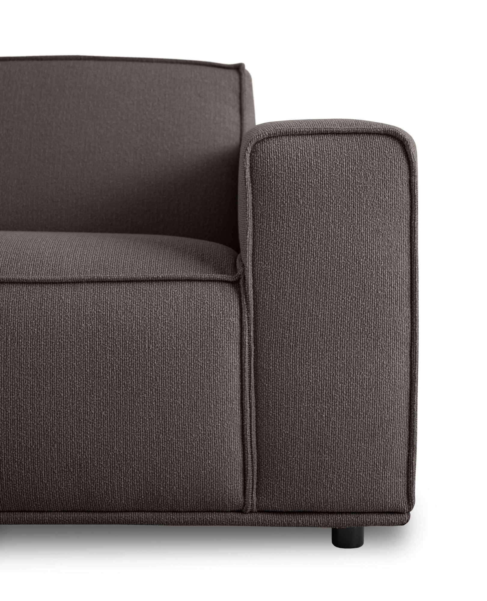 Home affaire Ecksofa »Avelin, 228 cm, L-Form, Chenille, Struktur-Boucle«, mit Wellenunterfederung, Kedernaht, bodentief, Skandi-Design