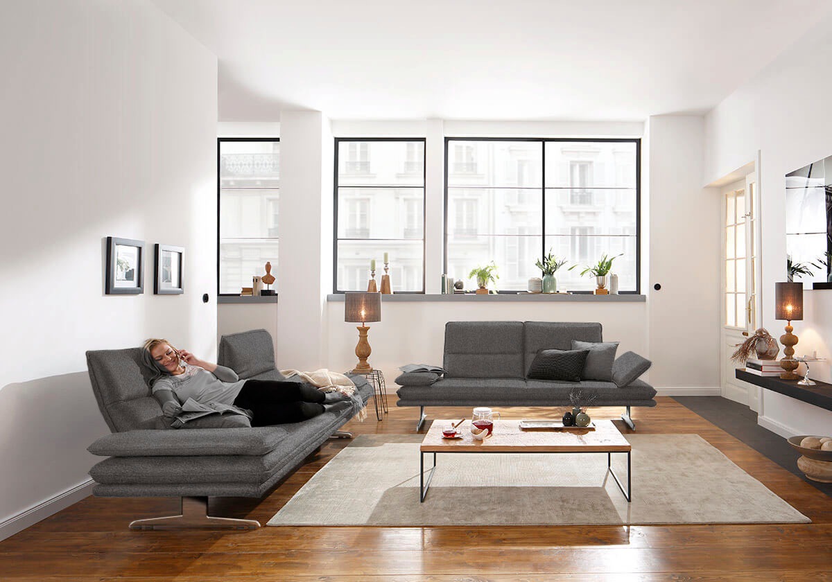 W.SCHILLIG 2,5-Sitzer »broadway Designsofa mit hohem Sitzkomfort«, Sitztiefenverstellung, Kopfteil- & Seitenteilverstellung, Breite 236cm