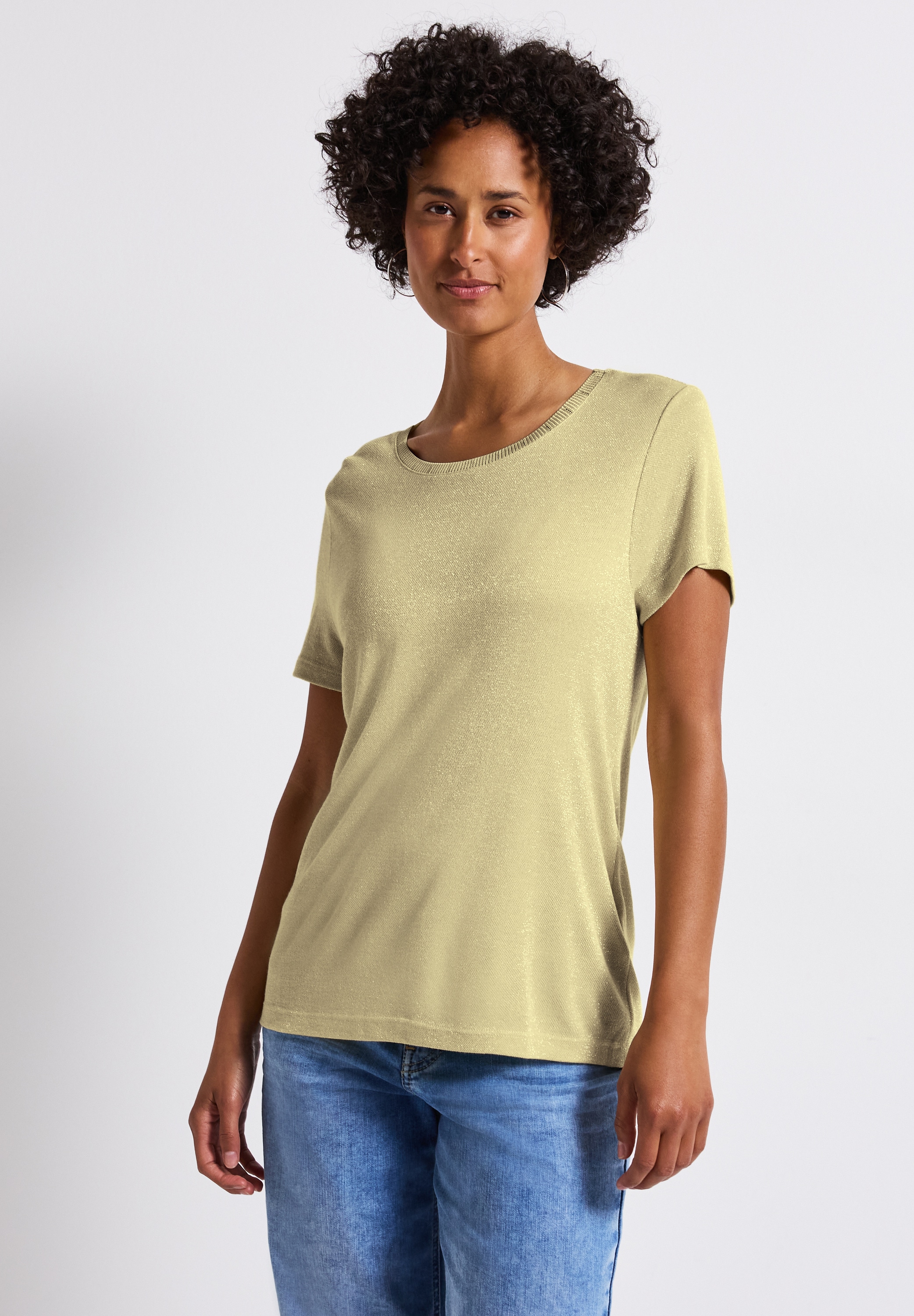 STREET ONE T-Shirt, im Glitzer-Look günstig online kaufen