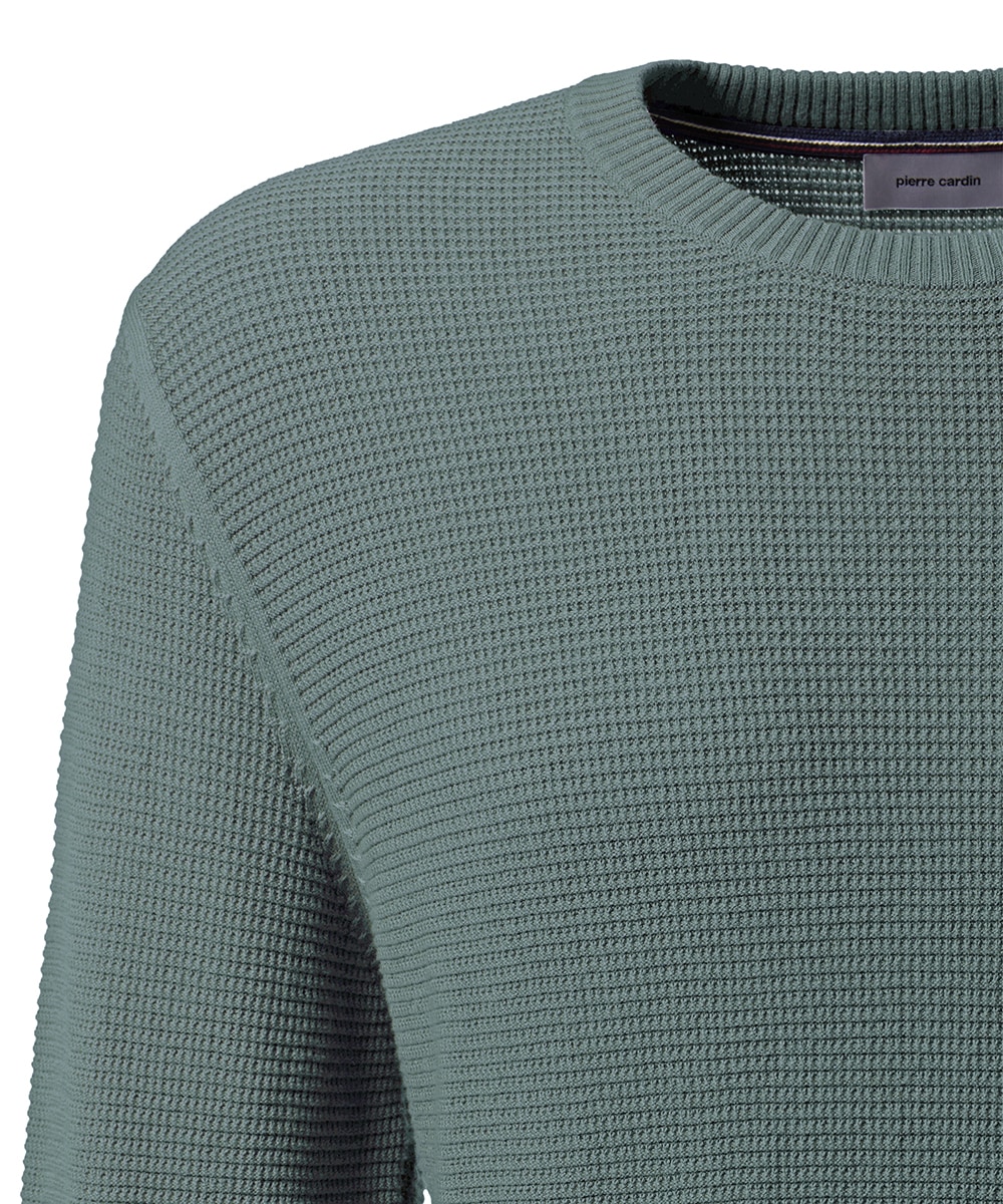 Pierre Cardin Rundhalspullover, mit Struktur