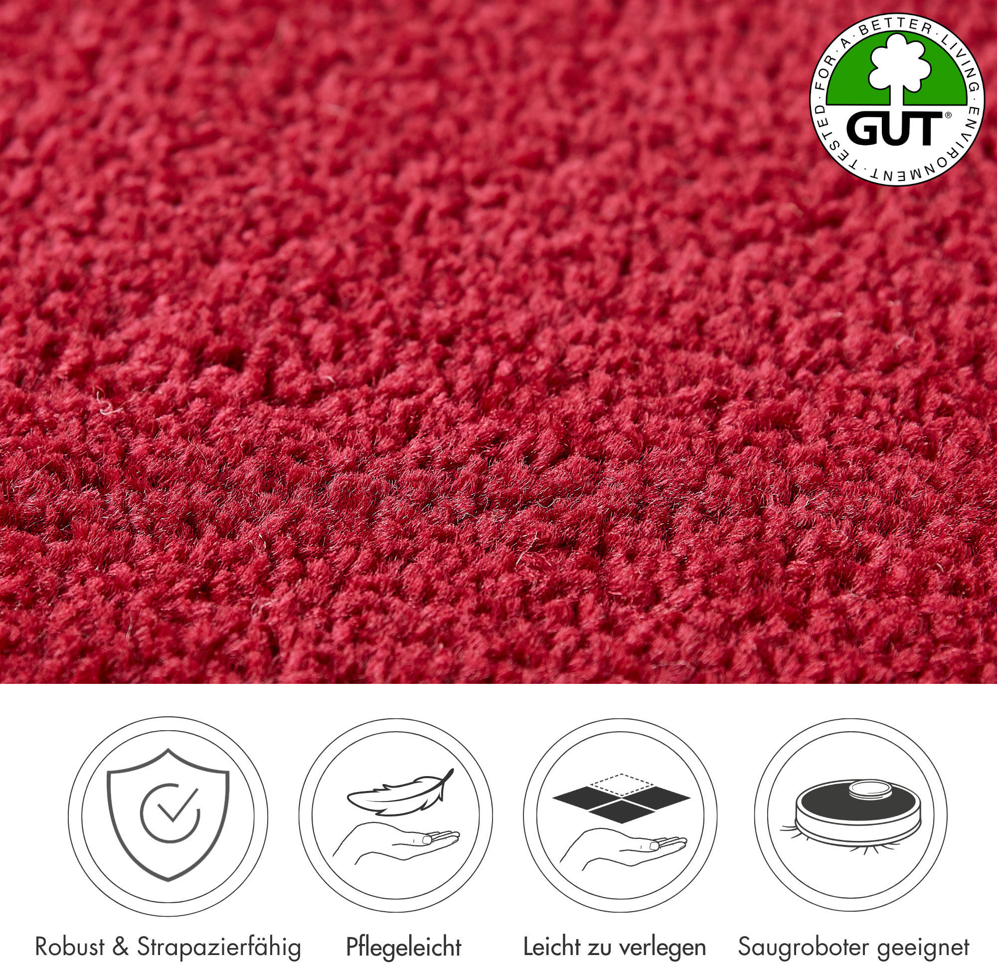 Thumbnail - Andiamo Teppichboden "Ines, Kräuselvelours, Made in Netherlands", rechteckig, 8,5 mm Höhe, Uni Farben, Breite 400 cm, st...