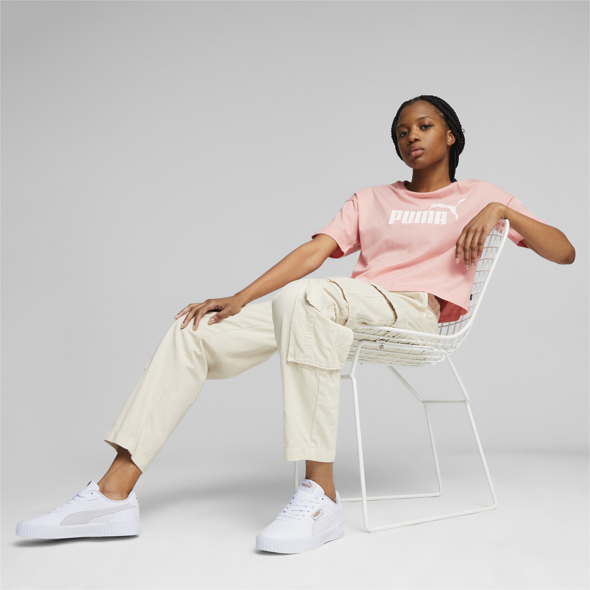 PUMA Crop-Top »Essentials Logo Cropped T-Shirt Damen«