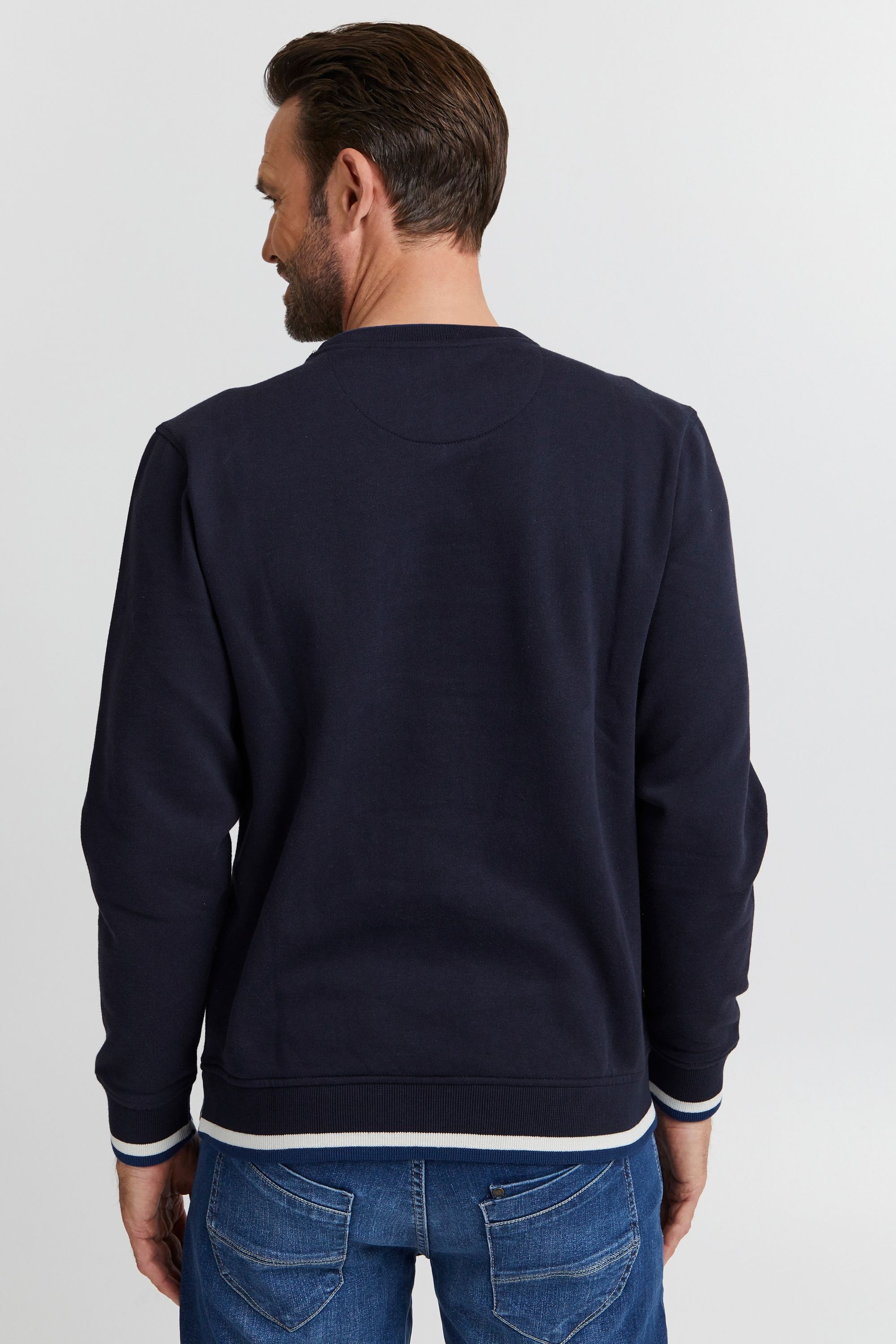 FQ1924 FQMangus Sweatshirt Homme Long Bleu Marine M 3