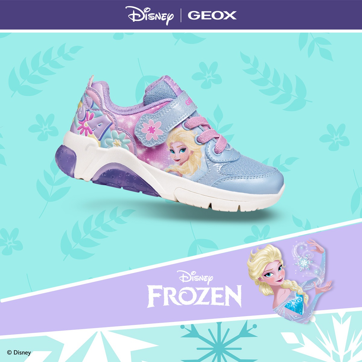 Geox Sneaker "J FADINLIGHT GIRL DISNEY - PRINCESS ELSA FROZEN" Blinkschuh m günstig online kaufen