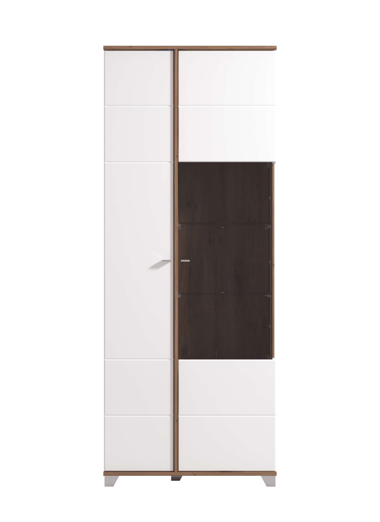 INOSIGN Vitrine »Burgundy Vitrinenschrank, Standvitrine, Showcase«, Hochglanzfronten, Glastür, Komplettes Innenleben