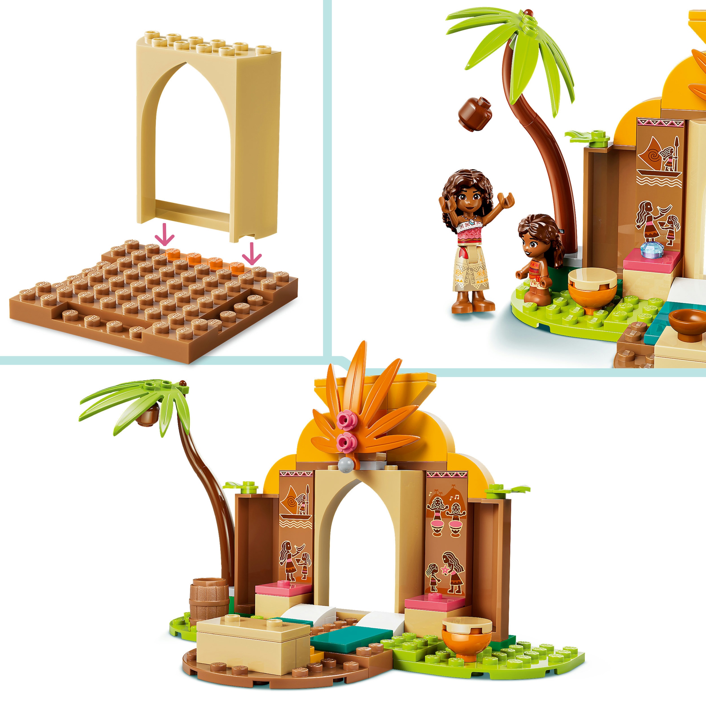 LEGO® Konstruktionsspielsteine »Vaianas Hütte und Boot (43282), LEGO Disney Princess« Made in Europe