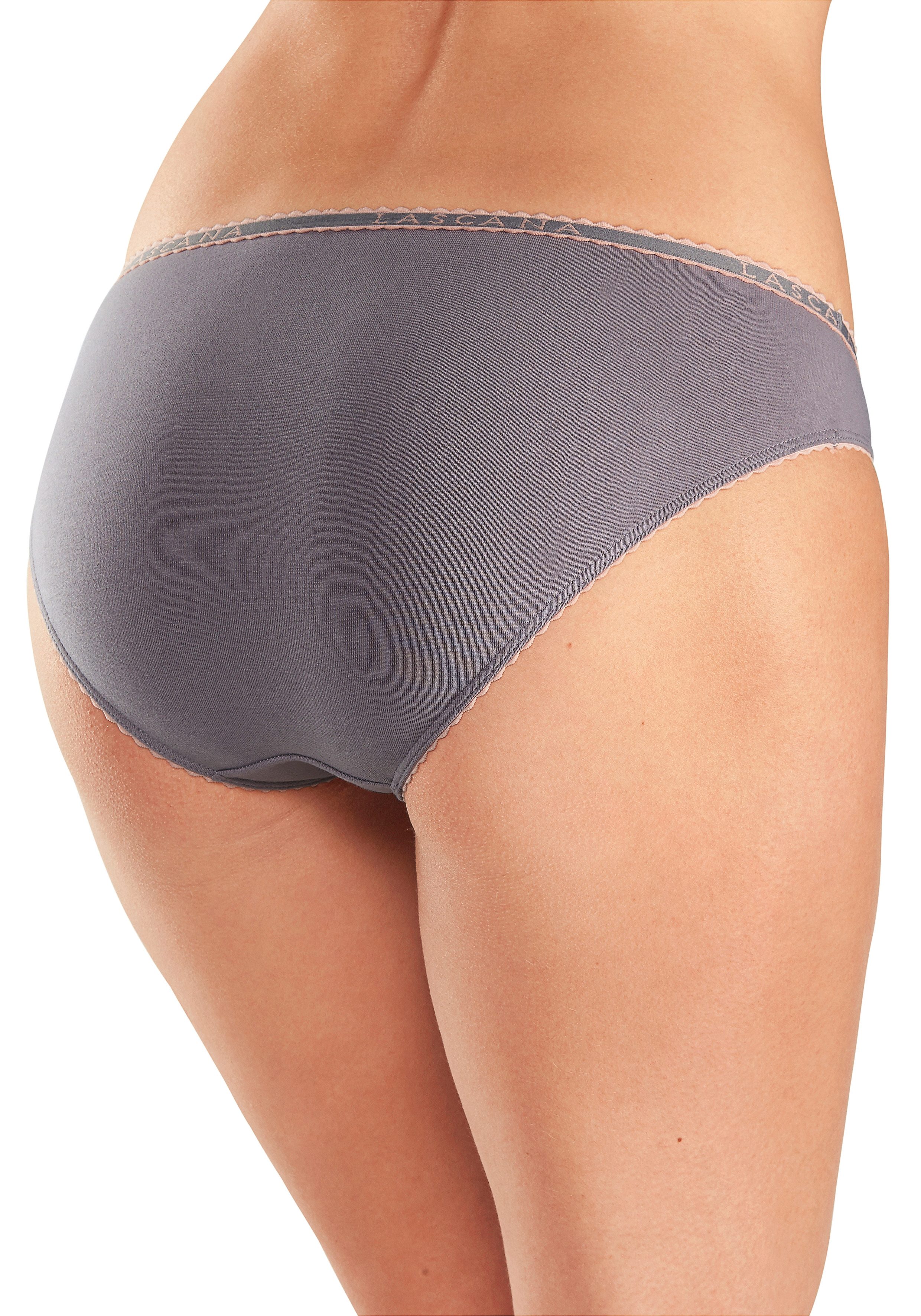 Thumbnail - LASCANA Slip, (4er-Pack), aus elastischer Baumwoll-Qualität