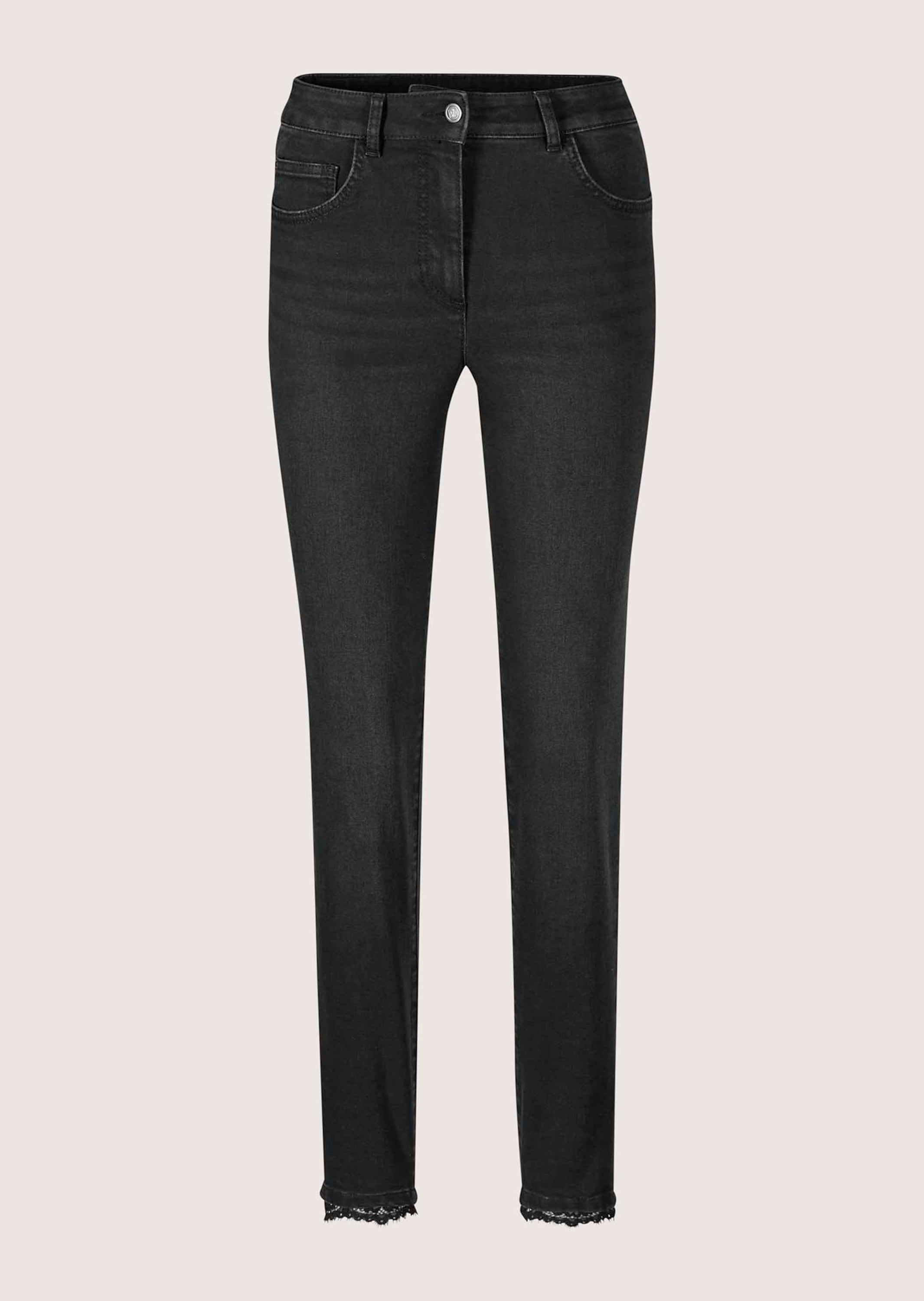MADELEINE Regular-fit-Jeans "Jeans Slim Fit Five-Pocket-Hose" 5 Pocket Jeans mit Spitze