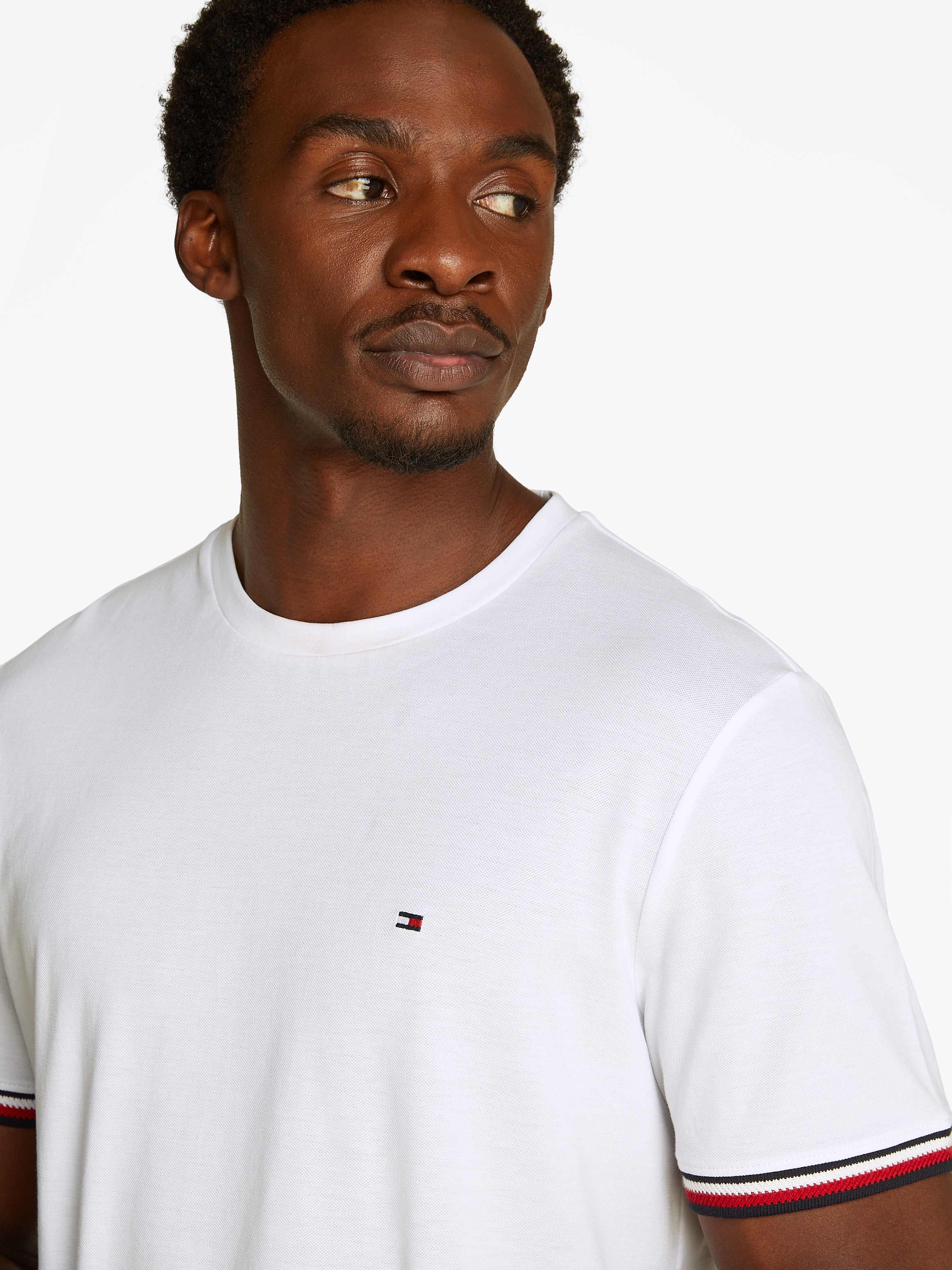 Tommy Hilfiger T-Shirt »GLOBAL STRIPE CUFF TEE«