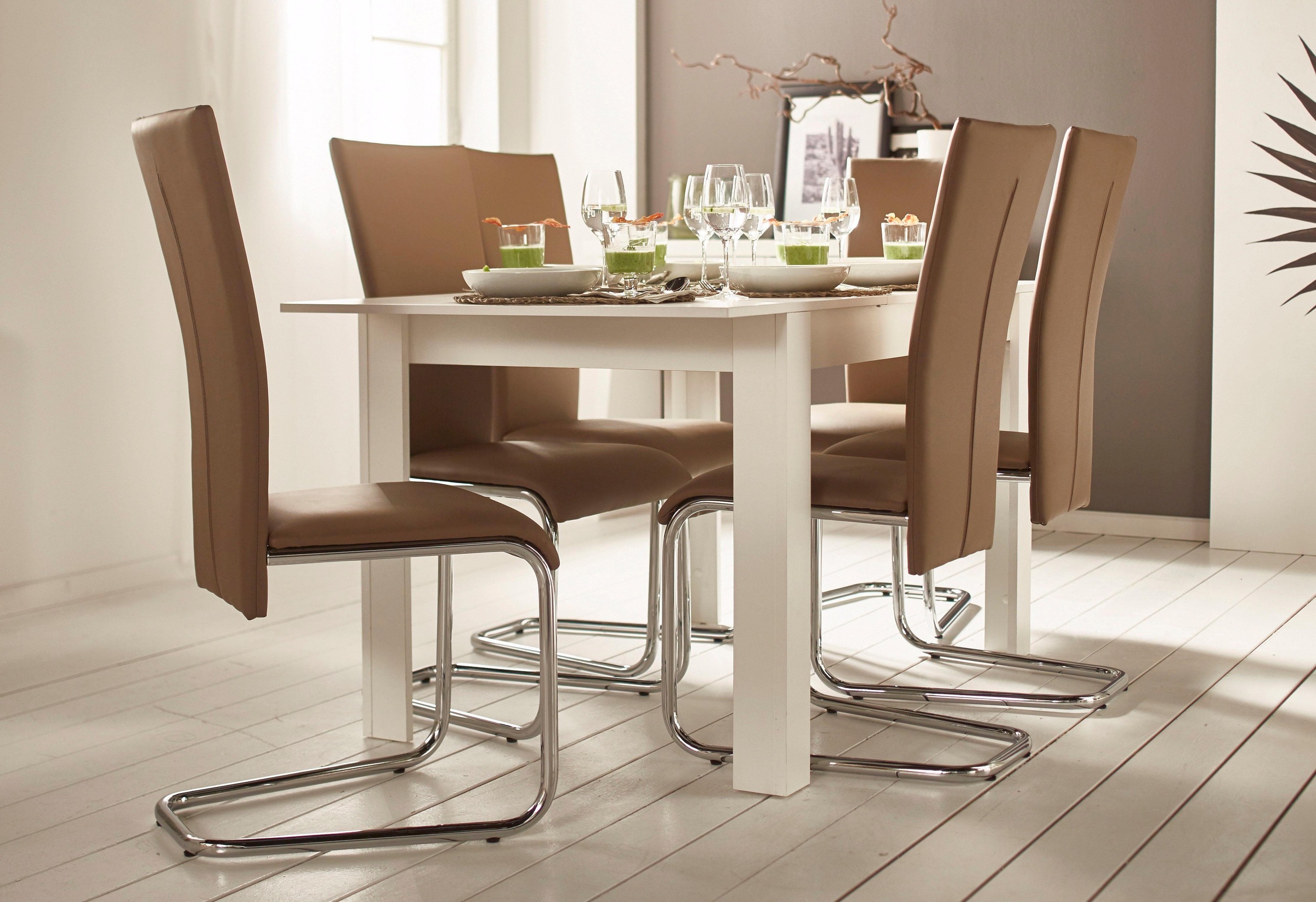 Mäusbacher Esstisch, Breite 80/110/120 cm mit Auszug