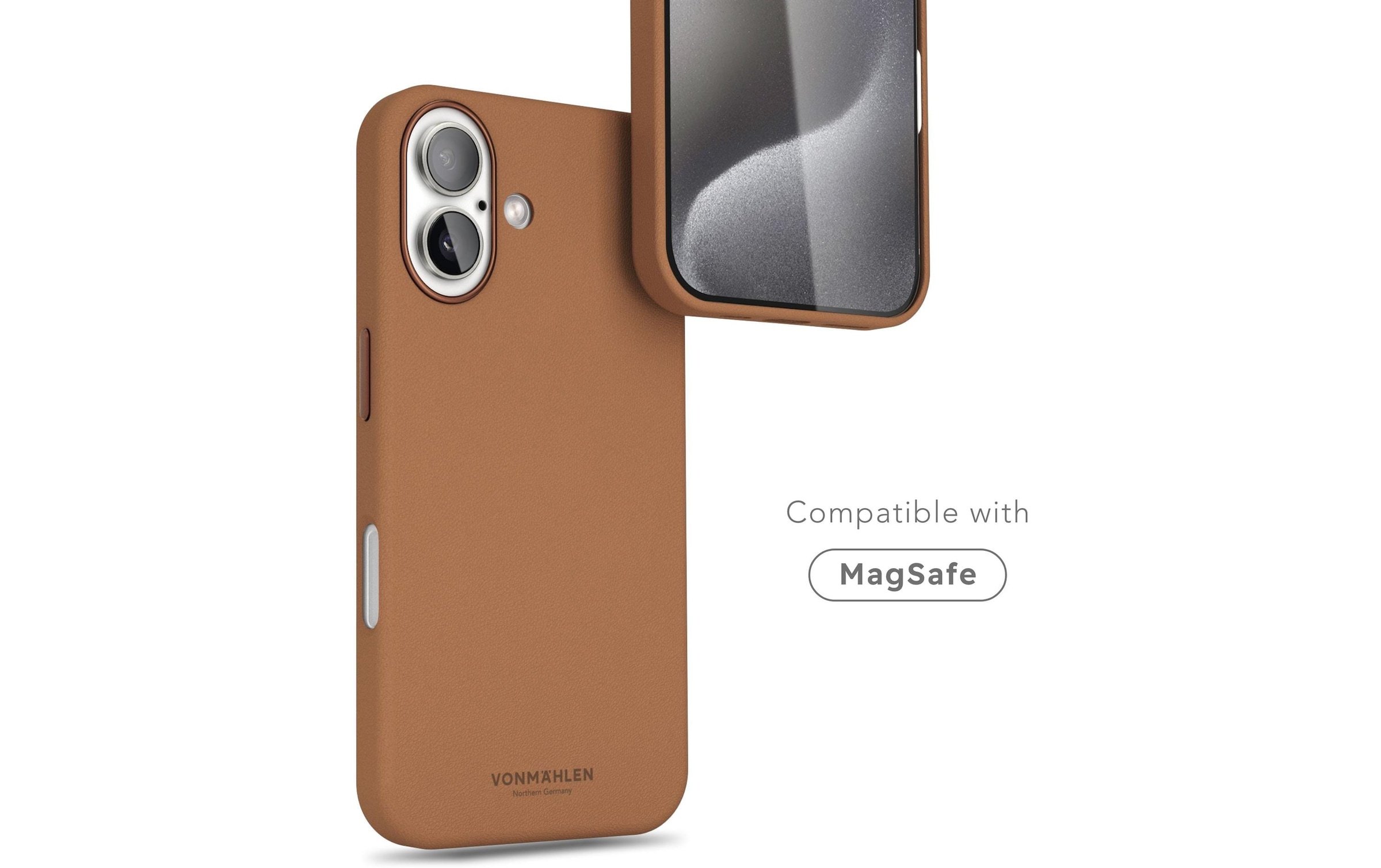 VONMÄHLEN Backcover »Like Leather iPhone 16 Plus« Apple iPhone 16 Plus
