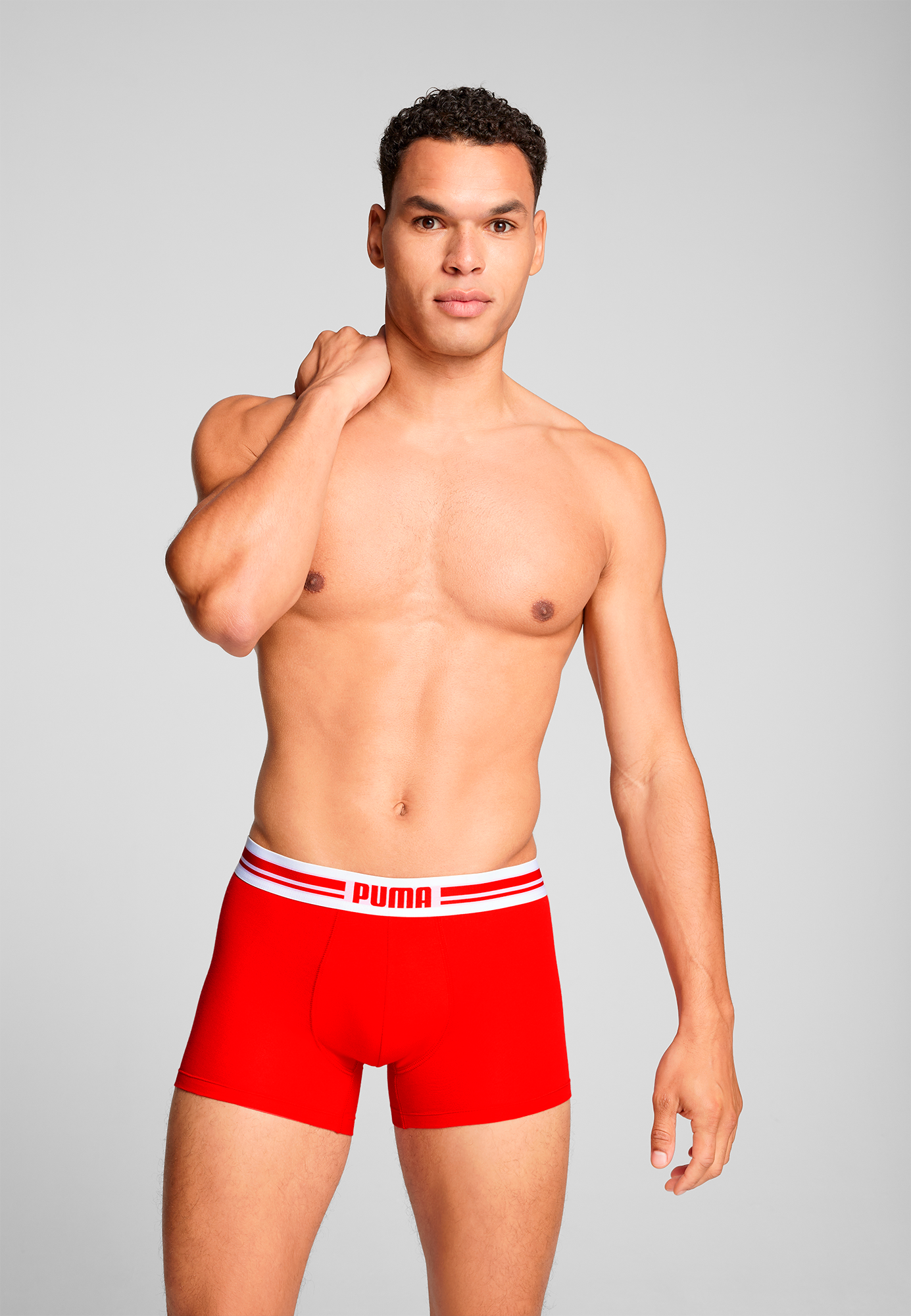 PUMA Boxershorts »PUMA MEN EVERYDAY PLACED LOGO BOXERS 2P« Packung, 2er Pack,  mit Logo Webbund