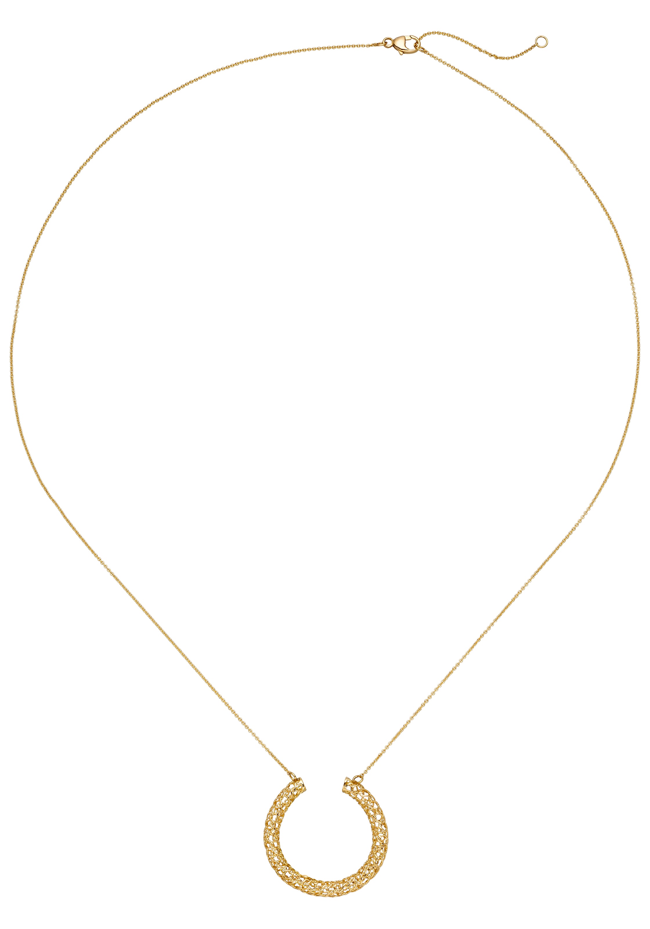 JOBO Kette mit Anhänger »Hufeisen Geflecht« 750 Gold 45 cm