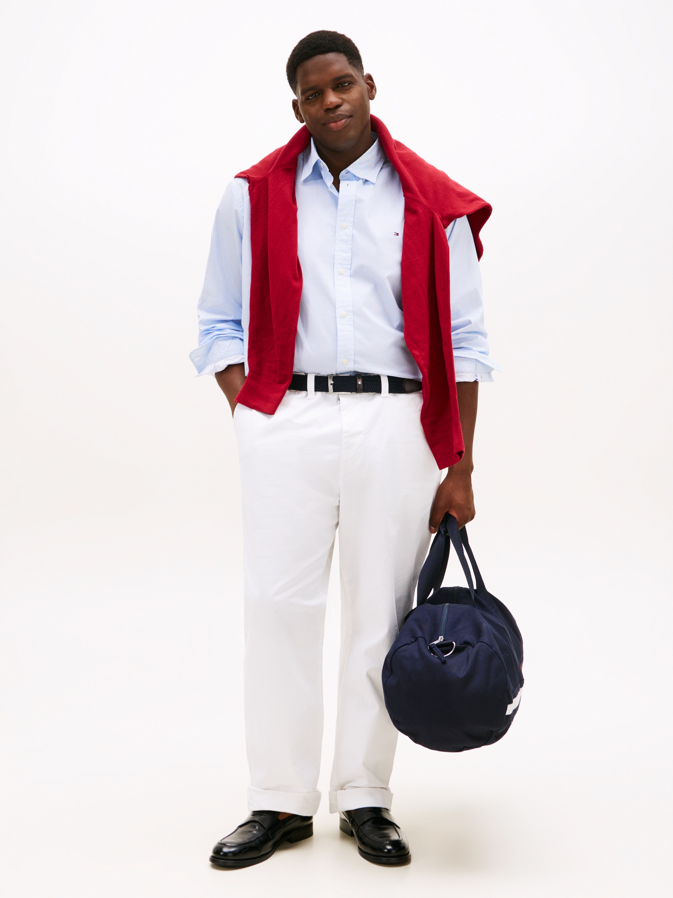 Tommy Hilfiger Big & Tall Langarmhemd »BT-FLEX POPLIN MICRO«, Große Größen, Button-down-Kragen, Businesshemd, Regular Fit