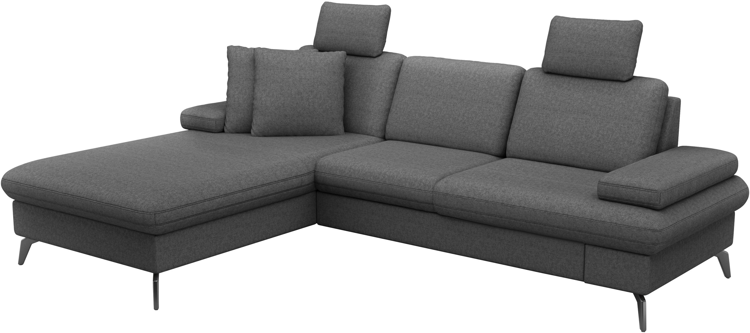 sit&more Ecksofa »Morris Jubi L-Form«, inkl. Armteilfunktion und 1 Zierkissen, wahlweise mit Bettfunktion