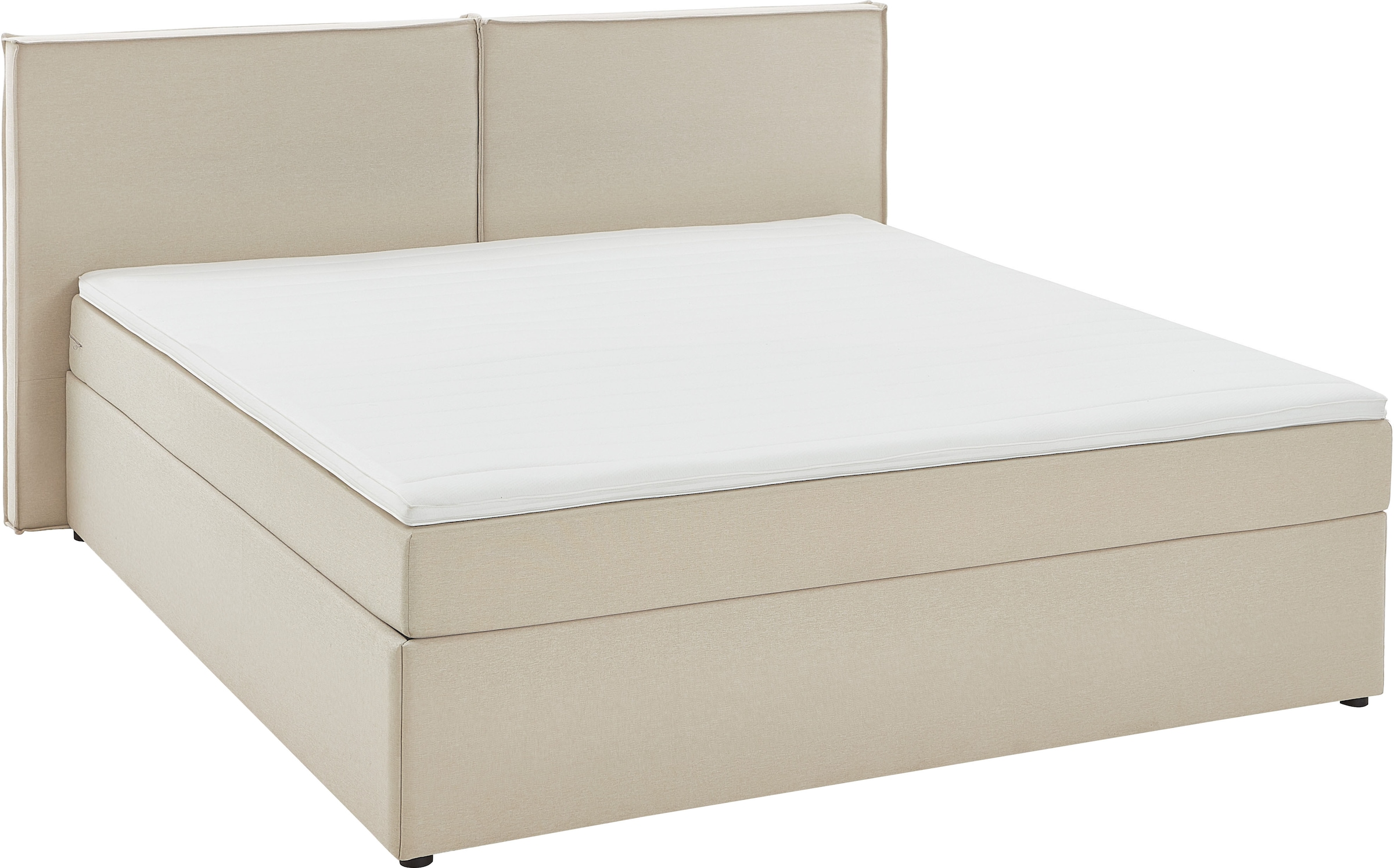 ATLANTIC home collection Boxbett »NIKITA«, bodentiefes Bett, wahlweise mit Matratze und Topper