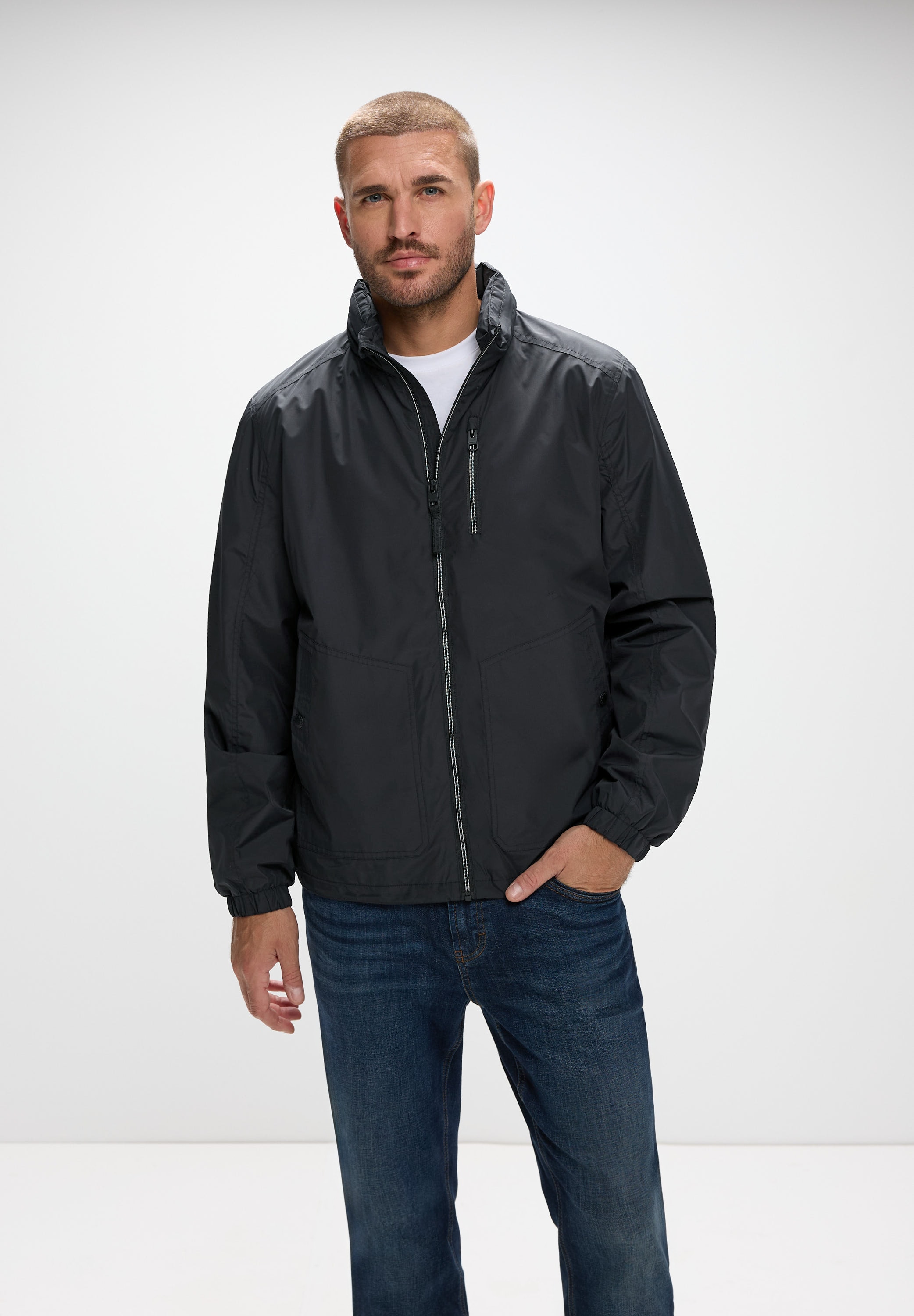STREET ONE MEN Windbreaker ohne Kapuze mit Kapuze