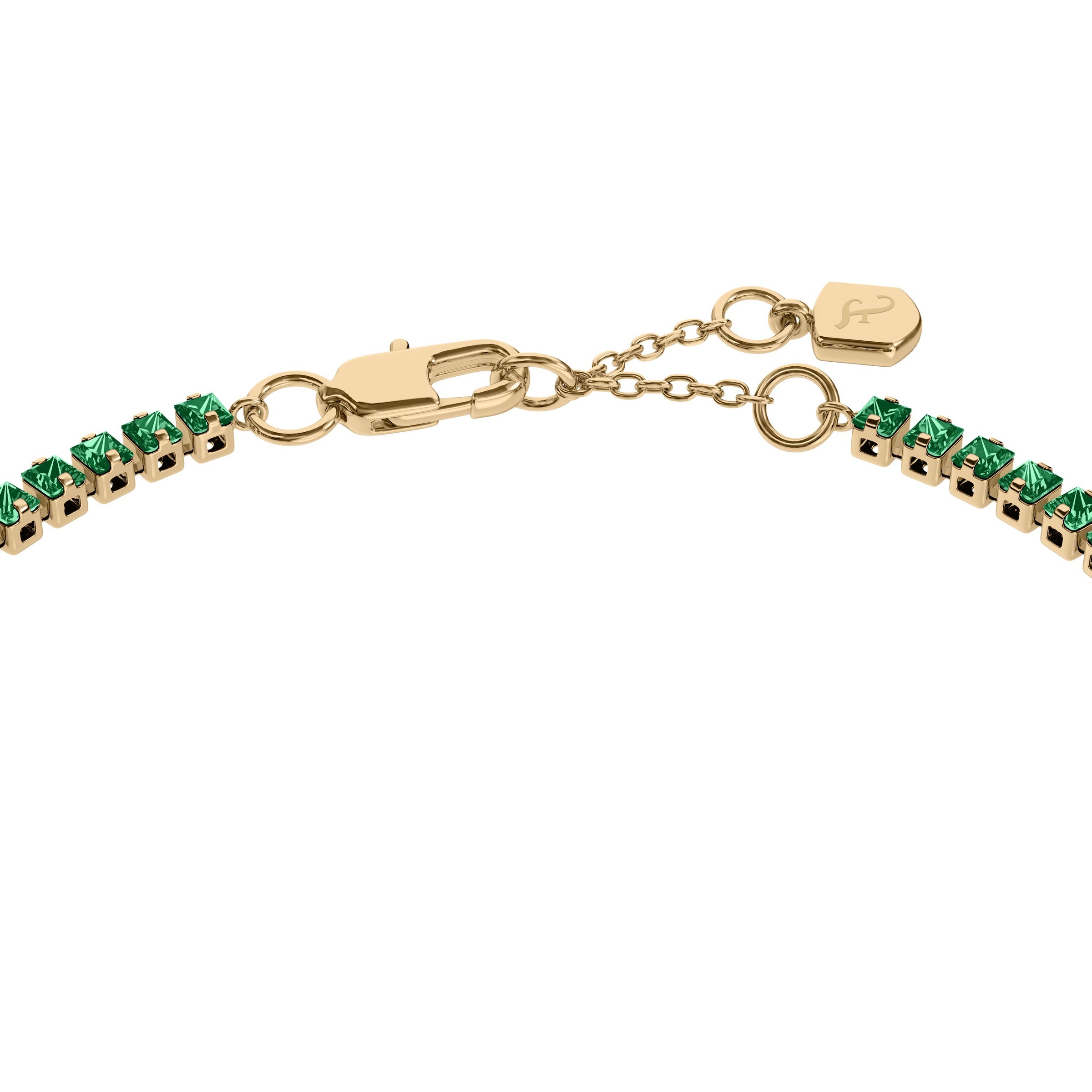 Fossil Tennisarmband »Ellis« mit Glasstein
