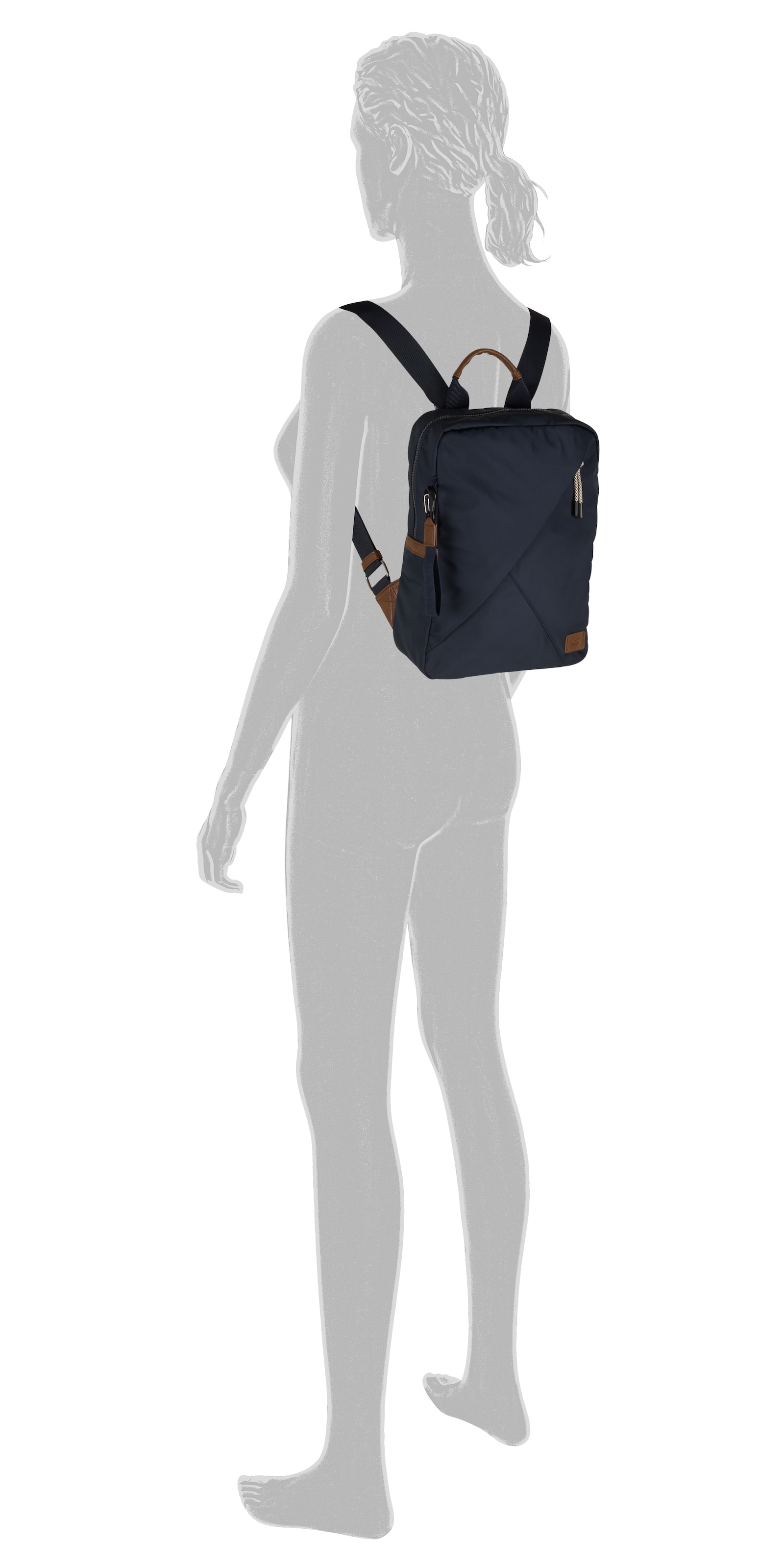 camel active Rucksack »Aurum«, aus recyceltem, robusten Nylon leichtgewichtig mit feinen Details