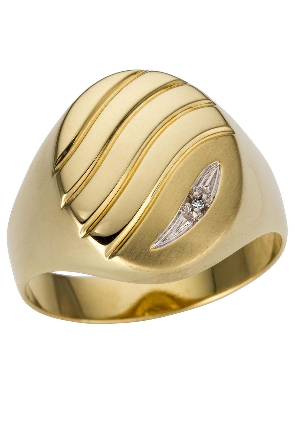 Firetti Goldring »Schmuck Geschenk Gold 333 Herrenring Goldring«, Made in Germany - mit Diamant