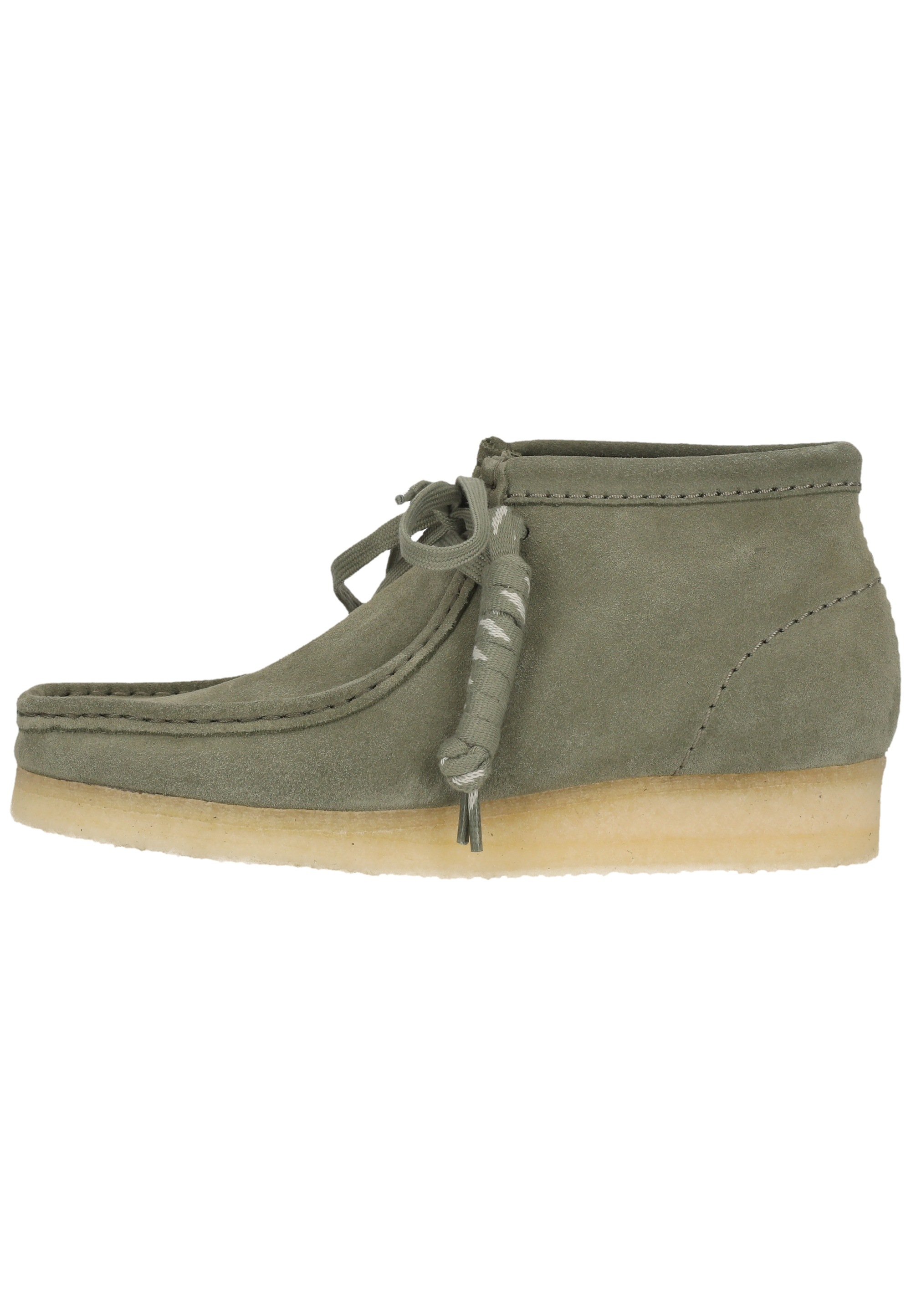 Clarks Schnürschuh »Wallabee Boot. Khaki/Green Sde«  mit ikonischer Sohle