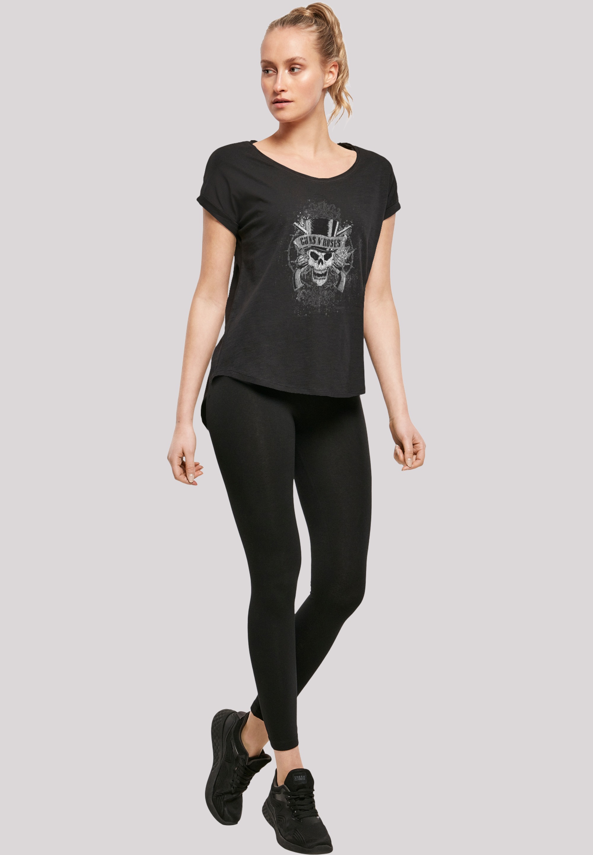 F4NT4STIC T-Shirt »Guns 'N' Roses Skull and Pistols«, Premium Qualität