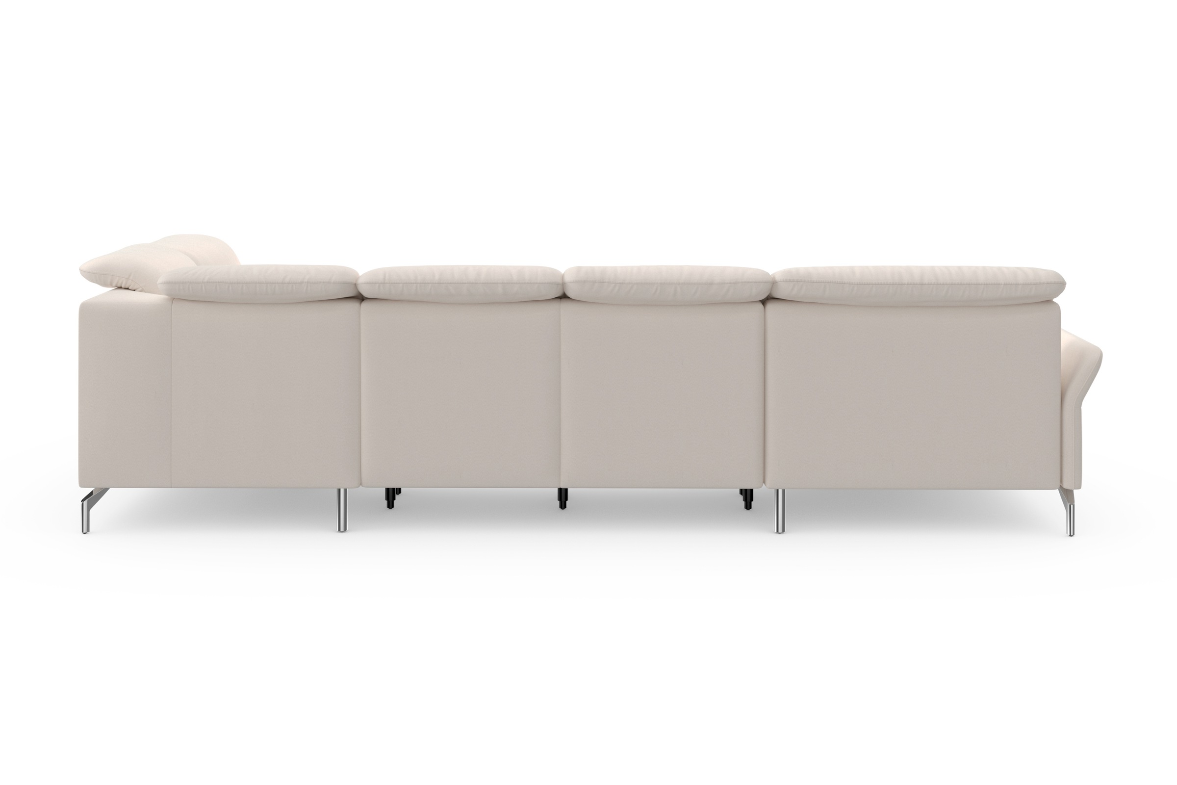 sit&more Wohnlandschaft »Fashion U-Form«, wahlweise mit Kopfteilverstellung, Vorziehsitz, motorisch, Nickelfüße