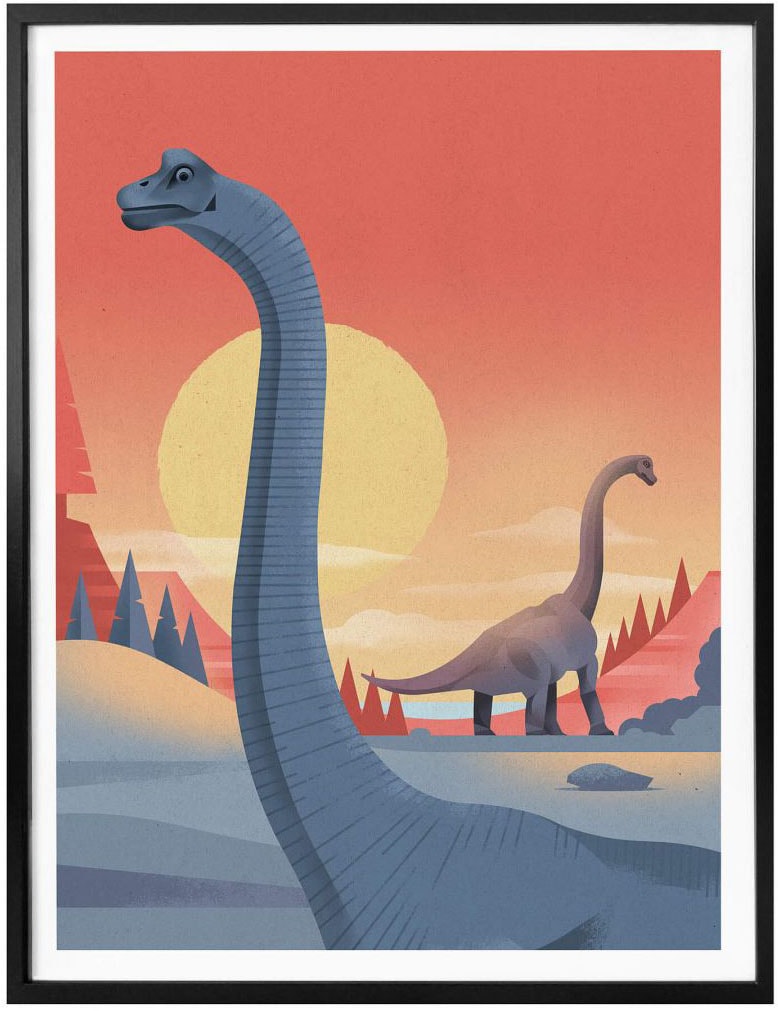 Wandposter (1 bestellen Wall-Art Poster, | Dinosaurier, Bild, »Brachiosaurus«, Poster BAUR Wandbild, St.),