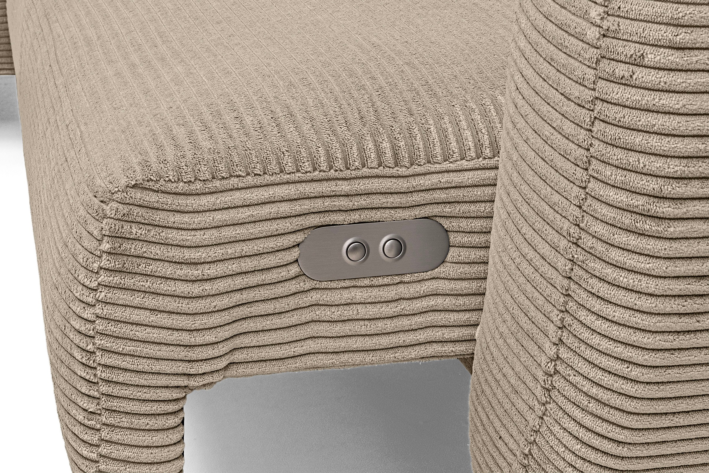 WERK2 Ecksofa »Alisson, mit elektrischer Sitztiefenverstellung, L-Form, Breite 277 cm«, Alisson – flexibler Komfort mit modernem Design und smarten Details.