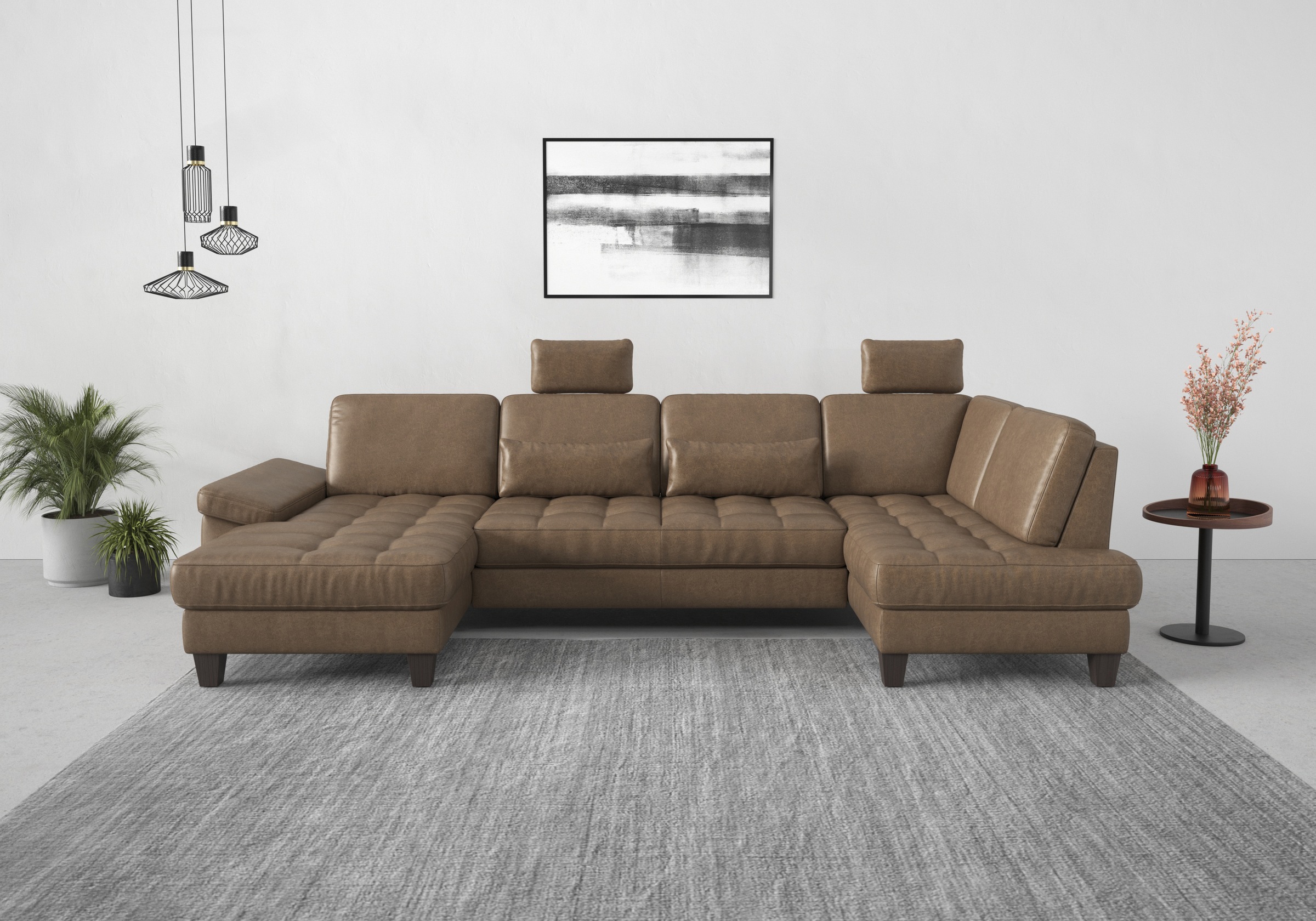 sit&more Wohnlandschaft »Westham U-Form«, wahlweise mit Bettfunktion, Bettkasten, Sitztiefenverstellung