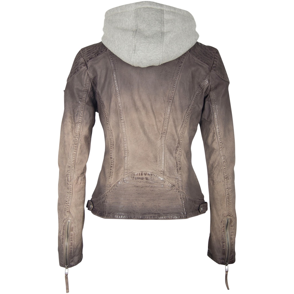 Gipsy Lederjacke »Cascha LAMOV«, mit Kapuze, 2-in-1-Lederjacke