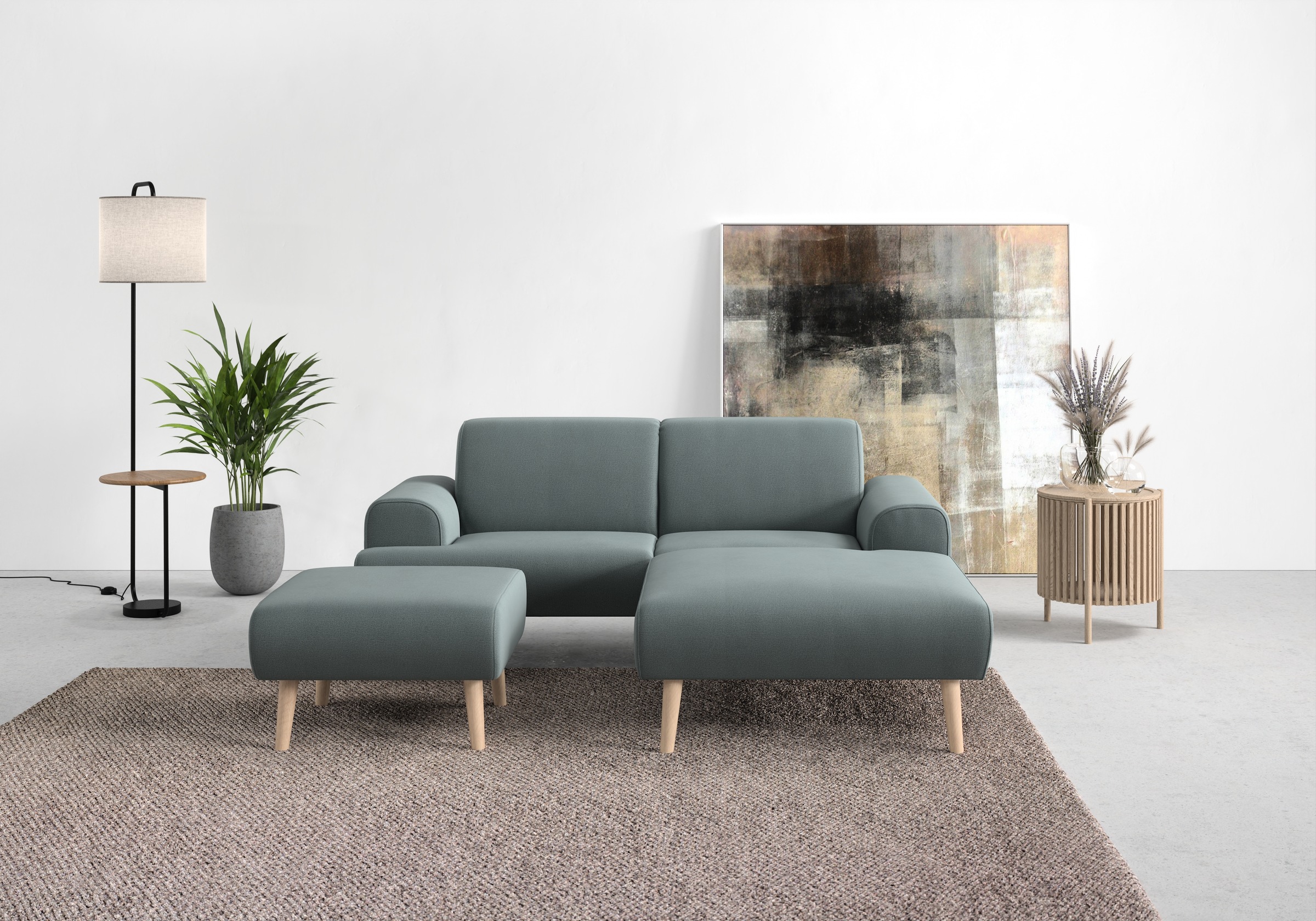 Thumbnail - andas Ecksofa "Swift Scandic Design, komfortabler Federkern, Breite 192cm, L-Form" Federkern-Polsterung, B/T/H: 192/83/1...
