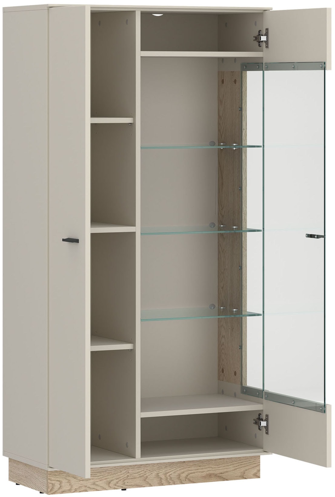 Home affaire Vitrine moderne Vitrine, Breite ca.75 cm, Eckverglasung