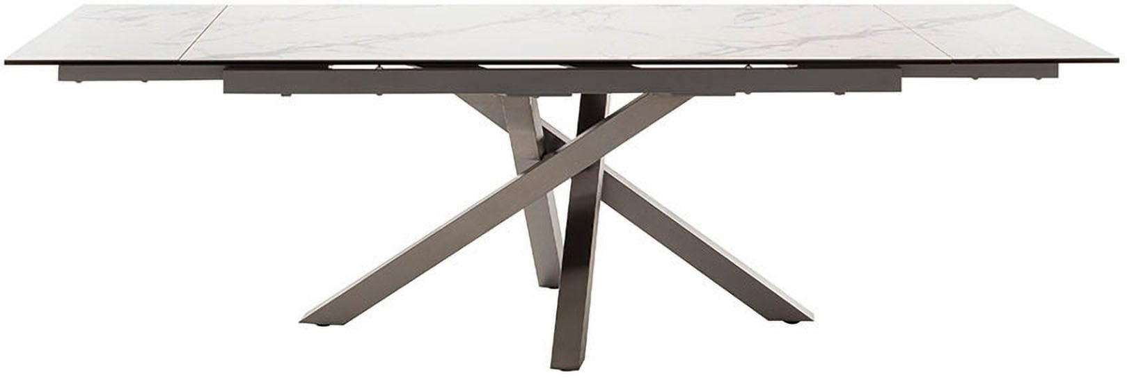 MCA furniture Esstisch »ALMIROS Auszugstisch 180-260 cm marmoriert«, (Einzelstück), Keramik,Edelstahl,Marmor-Optik,ausziehbar,belastbar 100kg,8-10 Pers.
