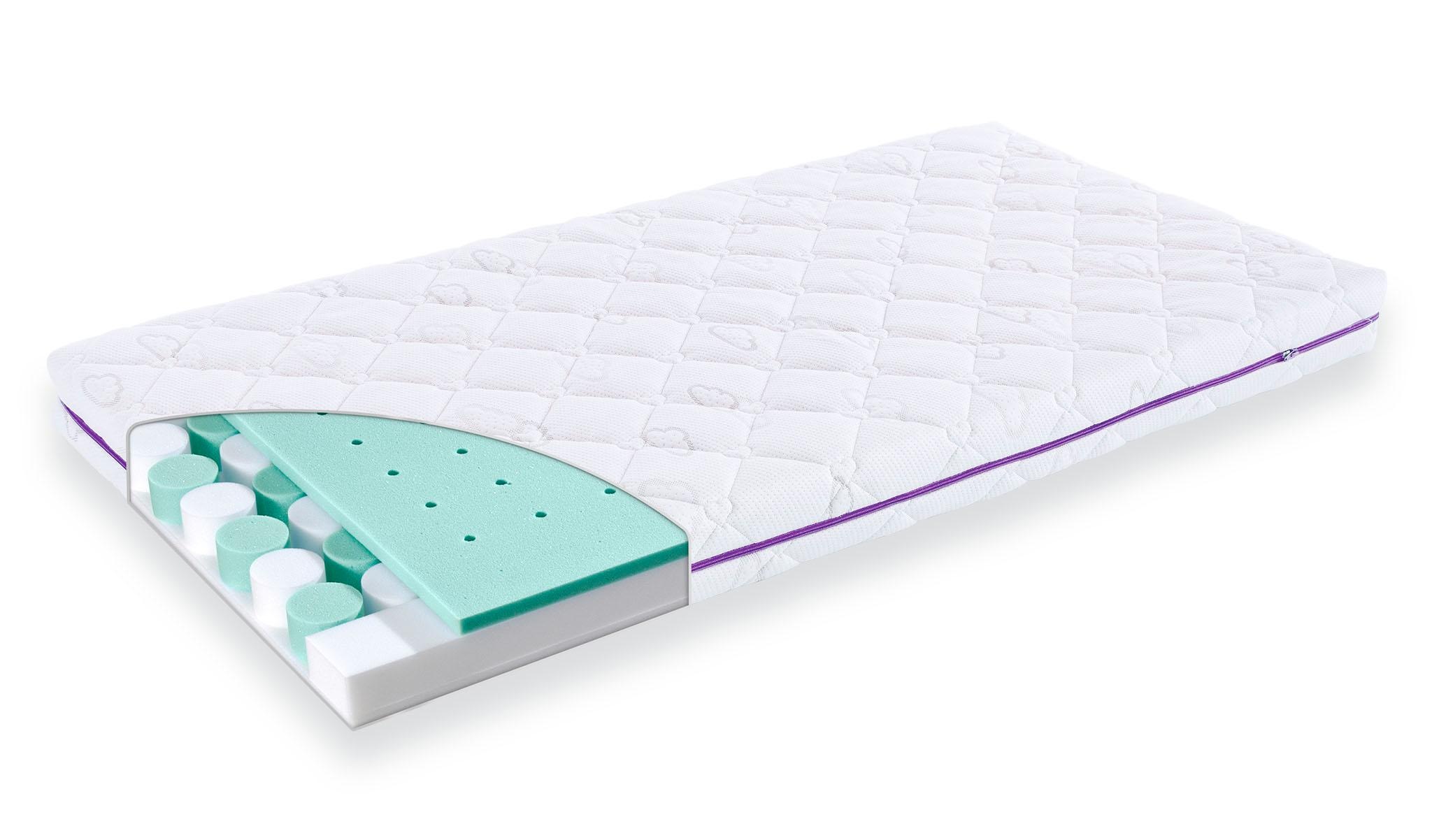 TRÄUMELAND Kinder Kindermatratze "Traumplanet", weiß, Gr. 1, Bezug (oben): 62% Polyester, 38% Lyocell (TENCEL ). Bezug (unten): 62% Polyester, 38%