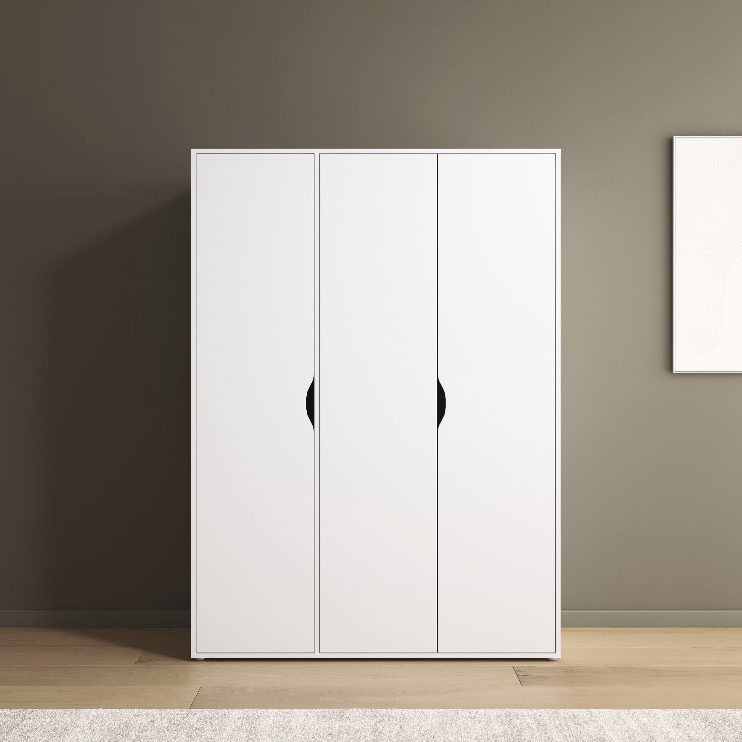 rauch Drehtürenschrank "Kleiderschrank Schrank Garderobe Wäscheschrank NARAI viel Stauraum" in 3 verschiedenen Ausstattungen BASIC/CLASSIC/PREMIUM, Griffausfräsungen für eine grifflose Optik TOPSELLER MADE IN GERMANY