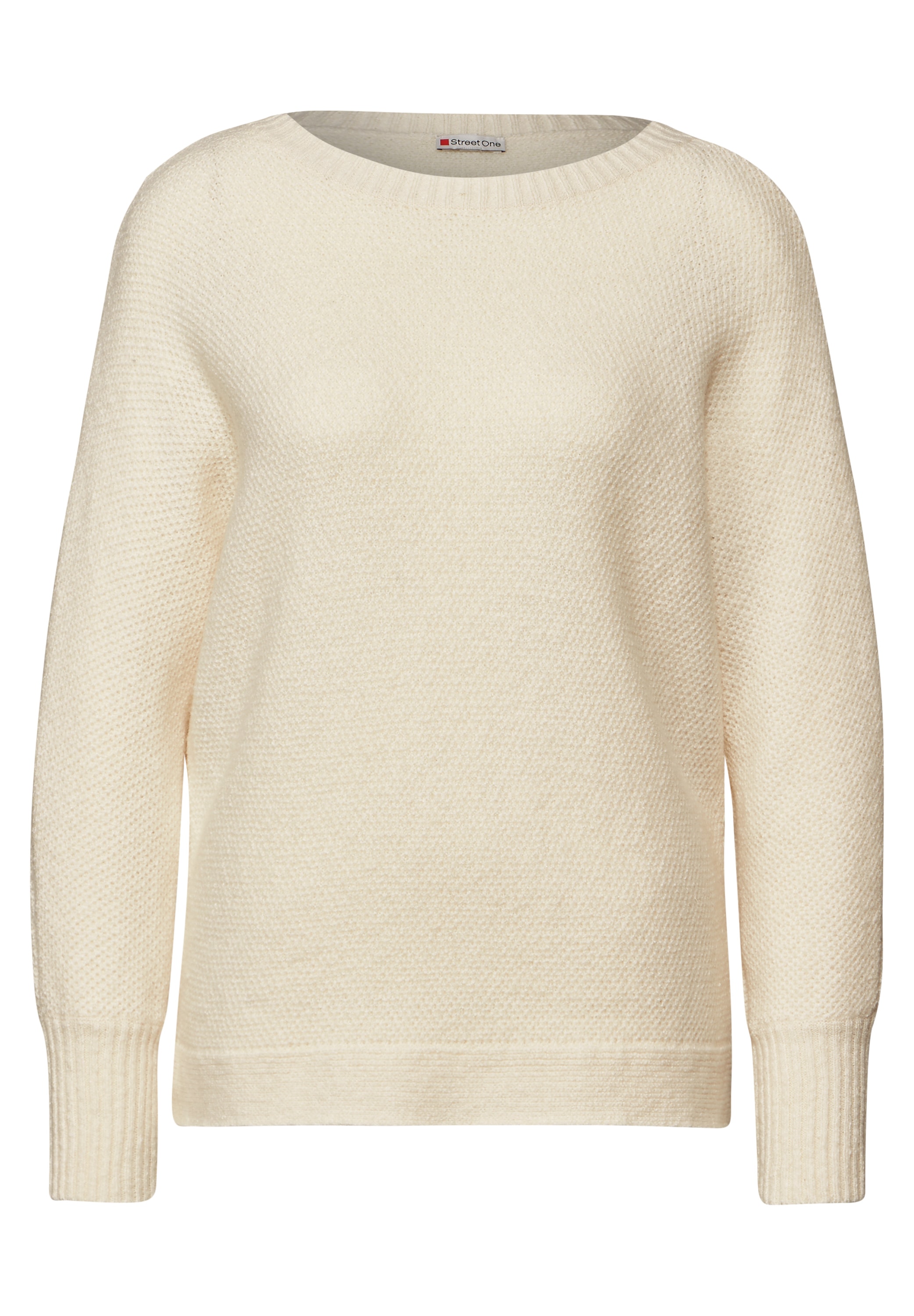 STREET ONE Strickpullover, mit Materialmix