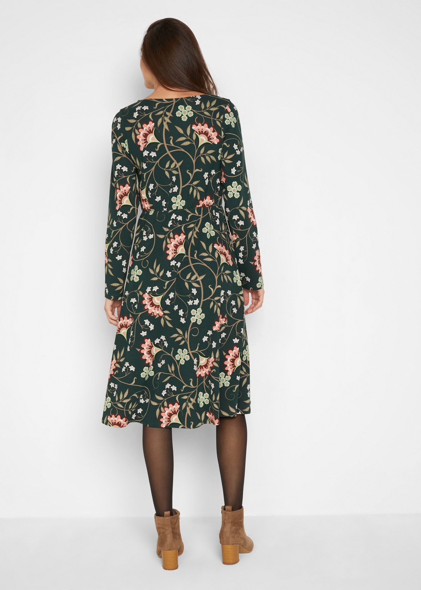 bonprix Jerseykleid »Baumwoll-Jerseykleid in Wickeloptik« Baumwoll-Jerseykleid in Wickeloptik