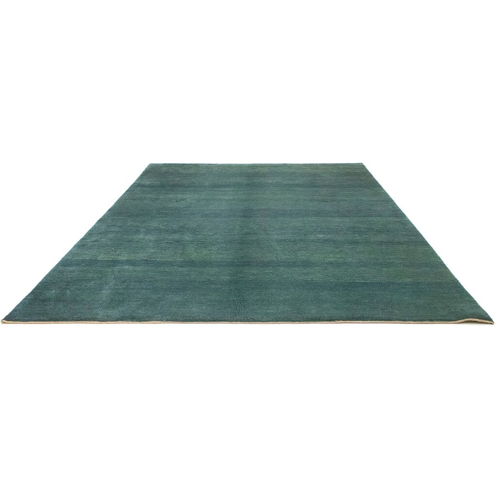 morgenland Wollteppich »Gabbeh Teppich handgeknüpft grün«, rechteckig, handgeknüpft
