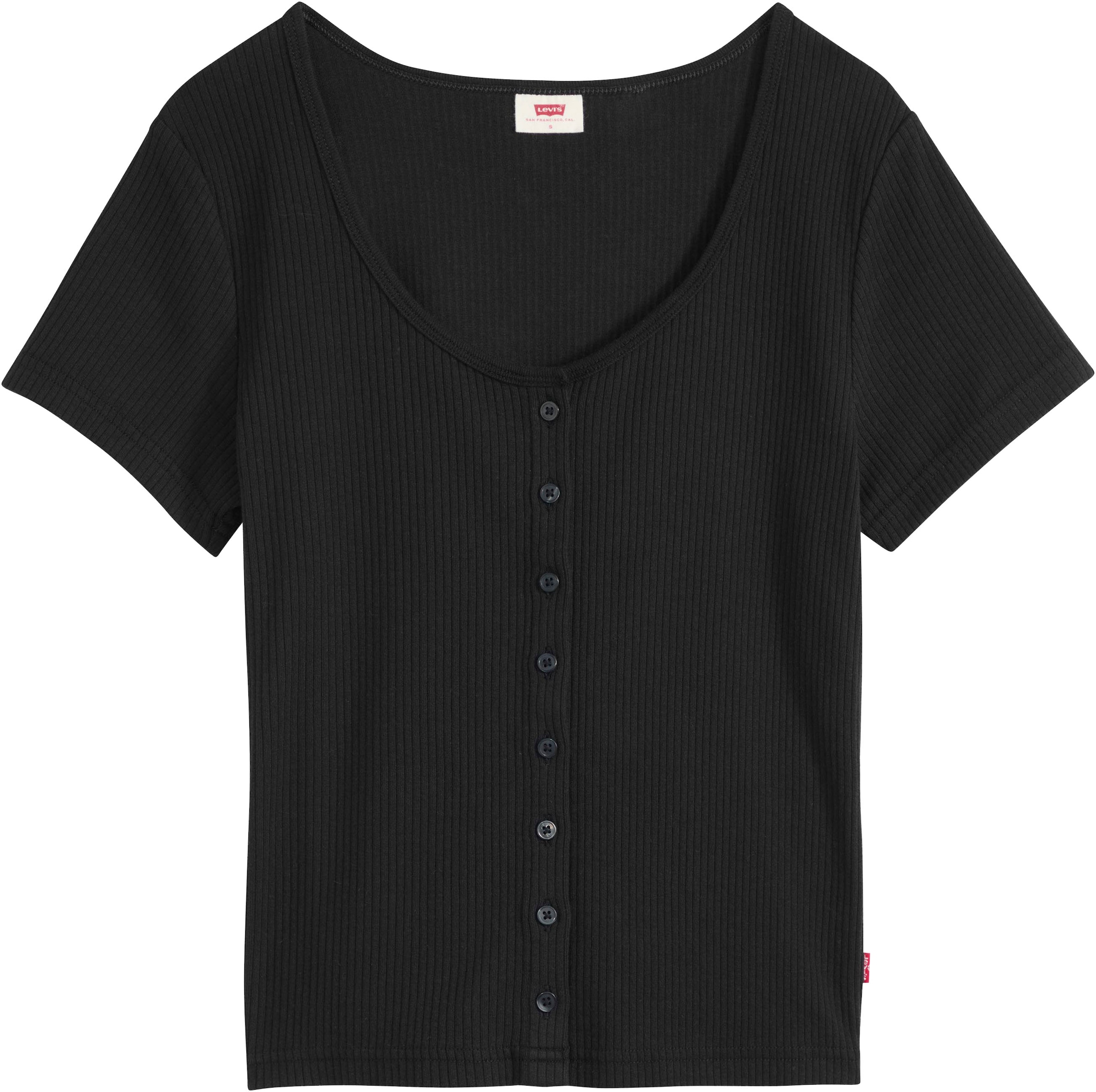 Levi's® T-Shirt »AUSTEN BUTTON THROUGH SS« Feinripp