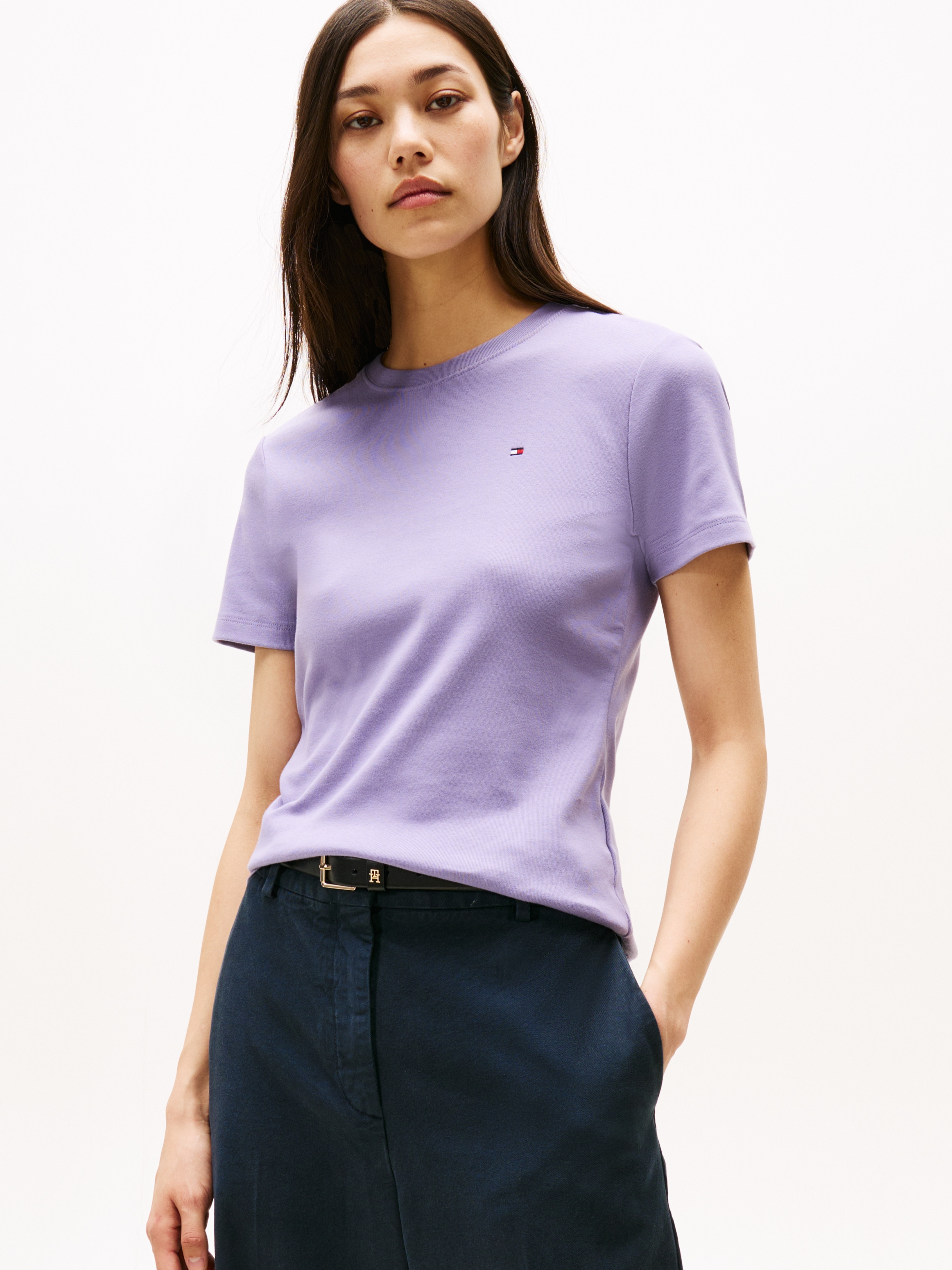 Tommy Hilfiger T-Shirt "SLIM CODY C-NK SS", mit Logostickerei günstig online kaufen