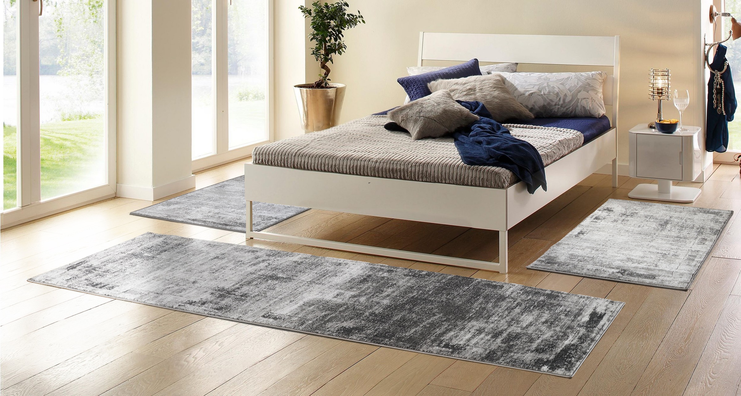 my home Bettumrandung "Hamsa" Höhe 9 mm 3 tlg. dezenter Glanz, Schrumpf-Gar günstig online kaufen