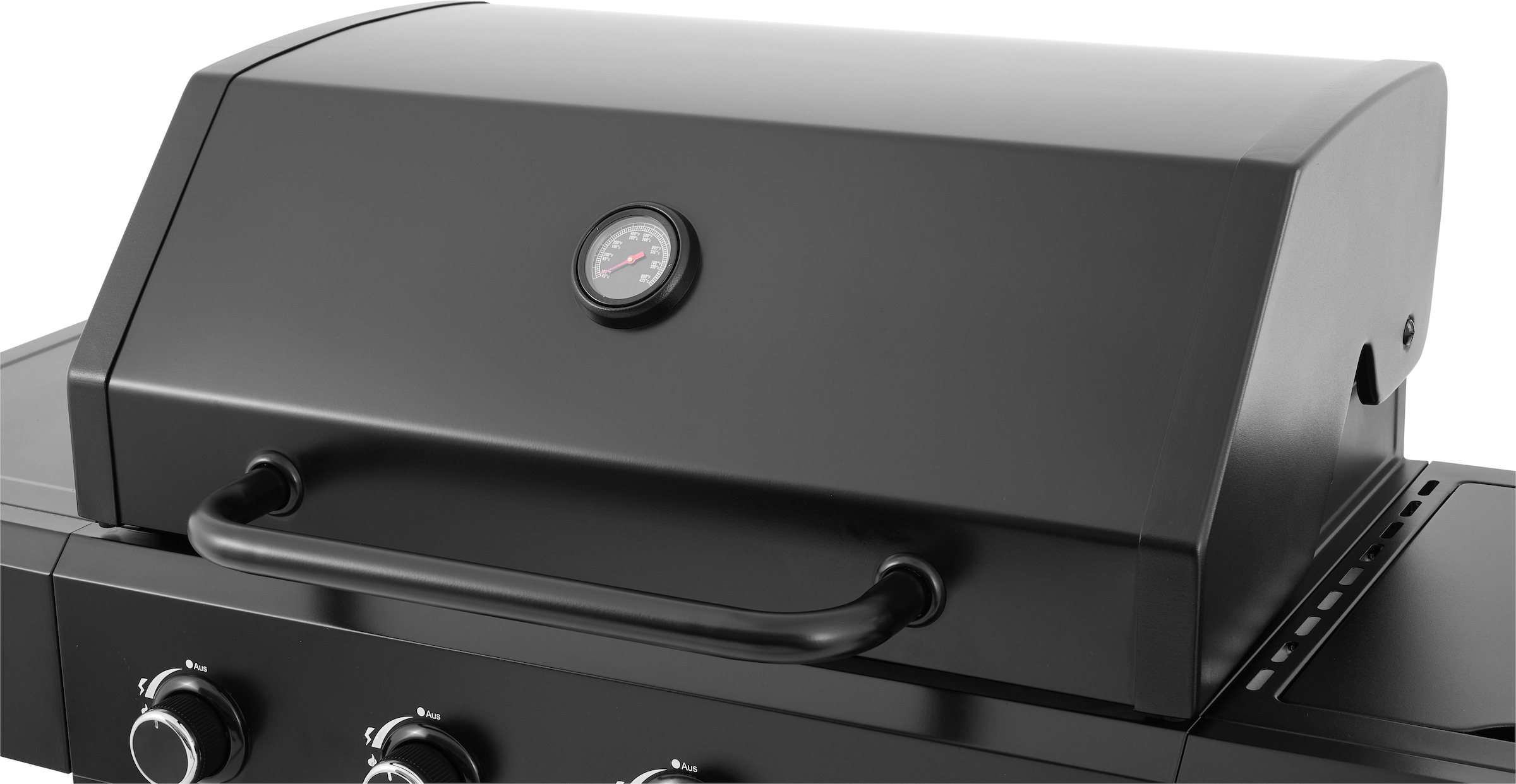 Hanseatic Gasgrill »4-Brenner Rockford Black« BxTxH: 112x113x59cm, mit 2 Grillrosten