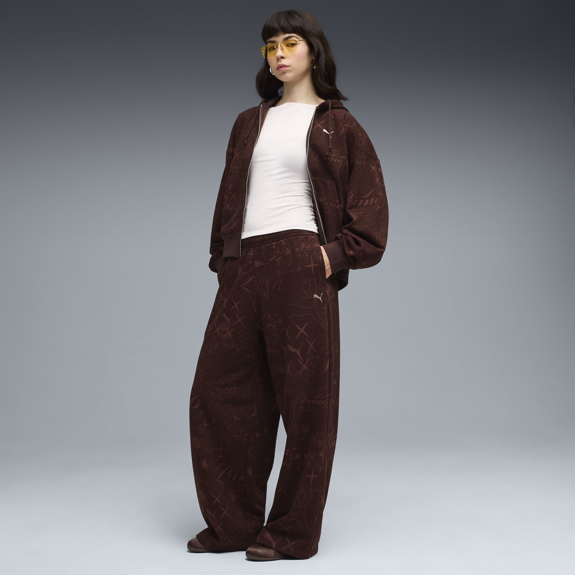 PUMA Hoodie »Street Glam Oversized Kapuzenjacke Damen«
